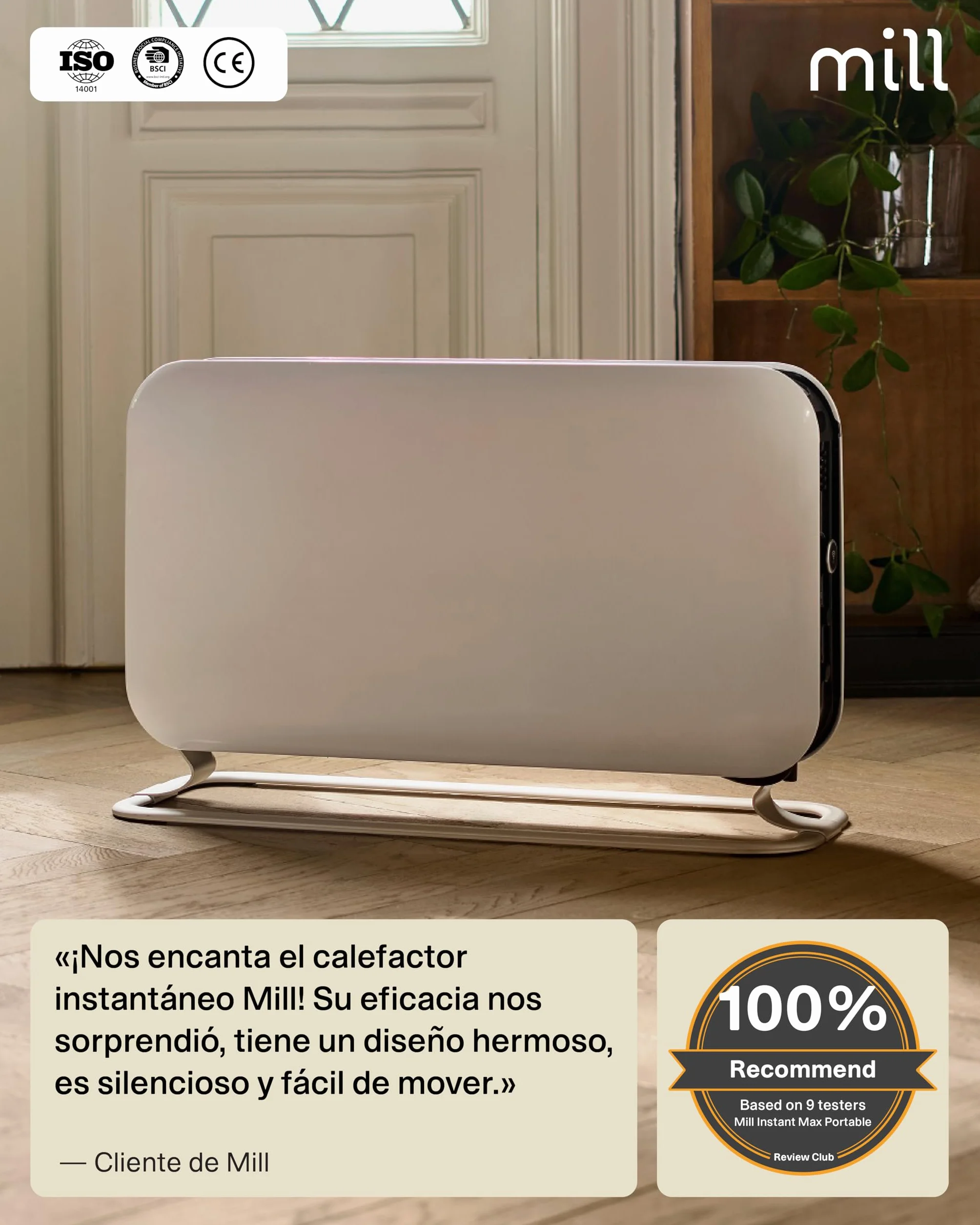 Mill Instant Portable Heater (Blanco, 26-30 m²)