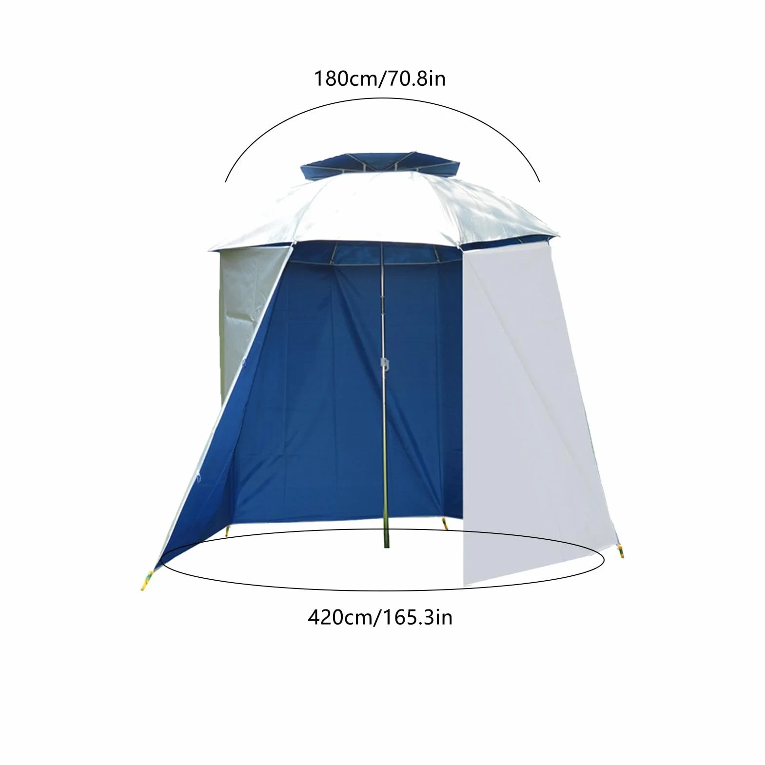 Sombrilla de pesca Brolly con protección UV, impermeable e inclinable