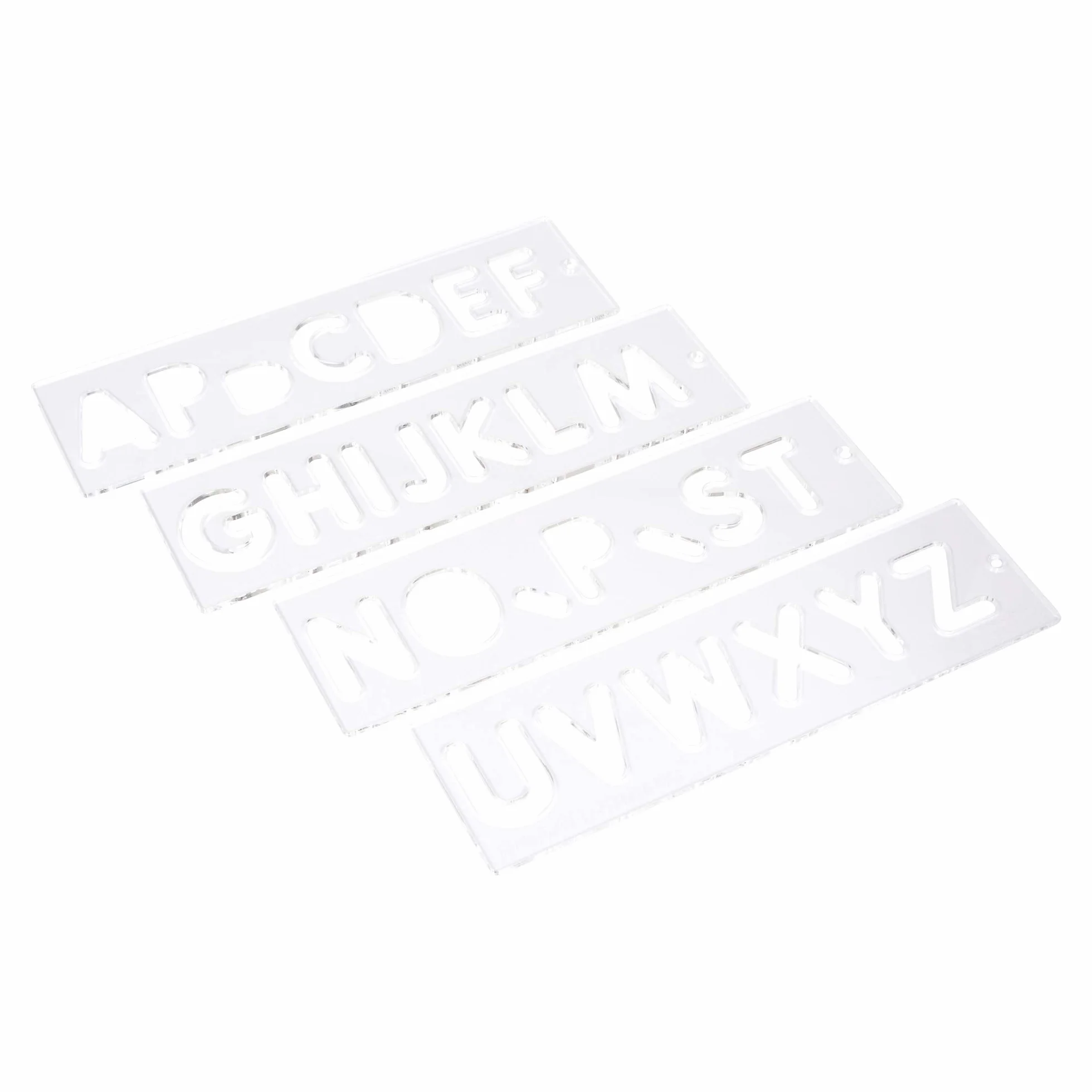 Trend Plantillas de enrutamiento letras mayúsculas Vogue para letreros | Plantillas de plástico transparente para enrutado preciso de letreros con tipografía Vogue, TEMP/LUC/57