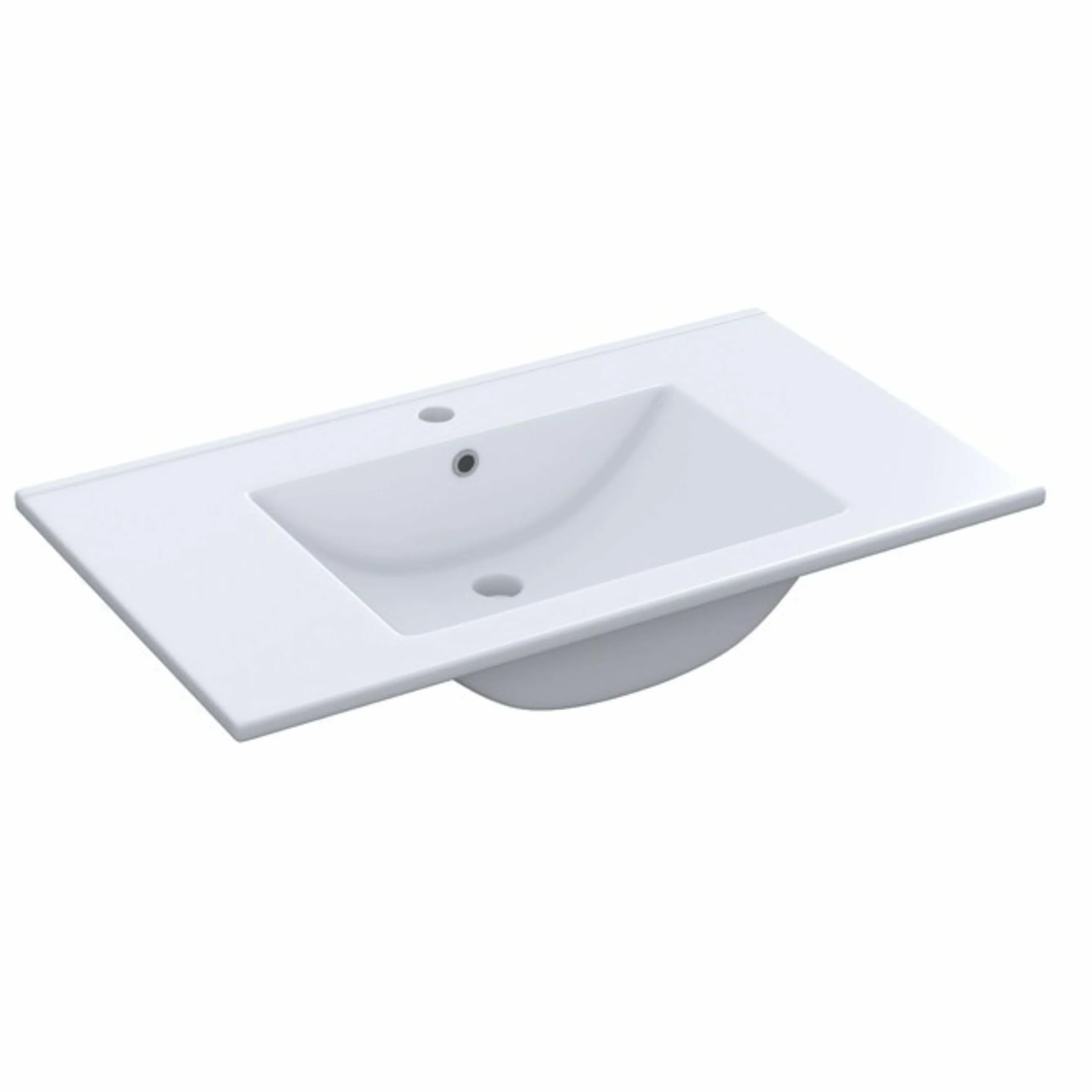 Mueble Lavabo CERÁMICO con 2 CAJONES + Espejo + Columna 2 Puertas