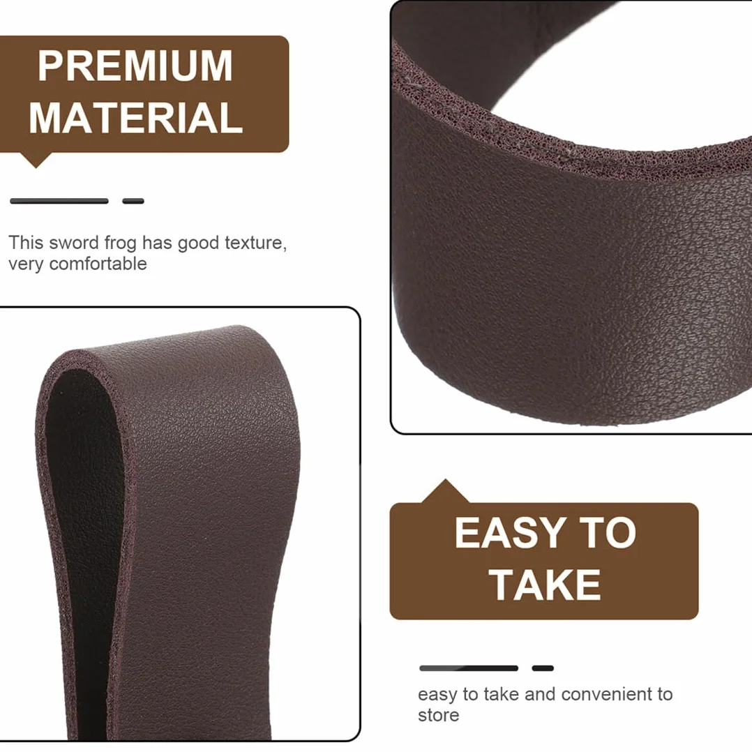 XPEX Cinturón Espada Vikinga Medieval Cuero Funda Colgante Marrón