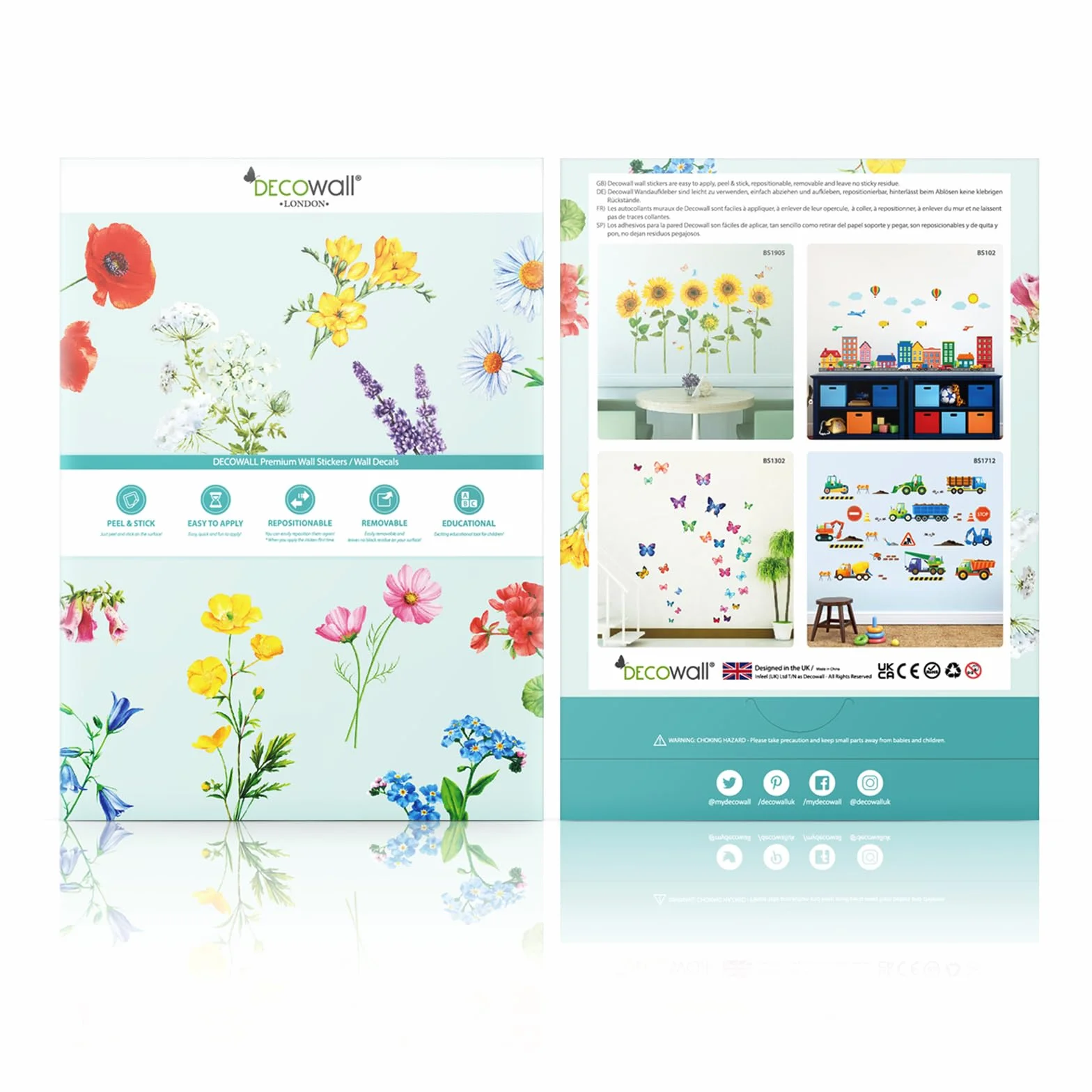 DECOWALL DS-8038 Vinilo Pegatinas Decorativas Pared Dormitorio Infantiles