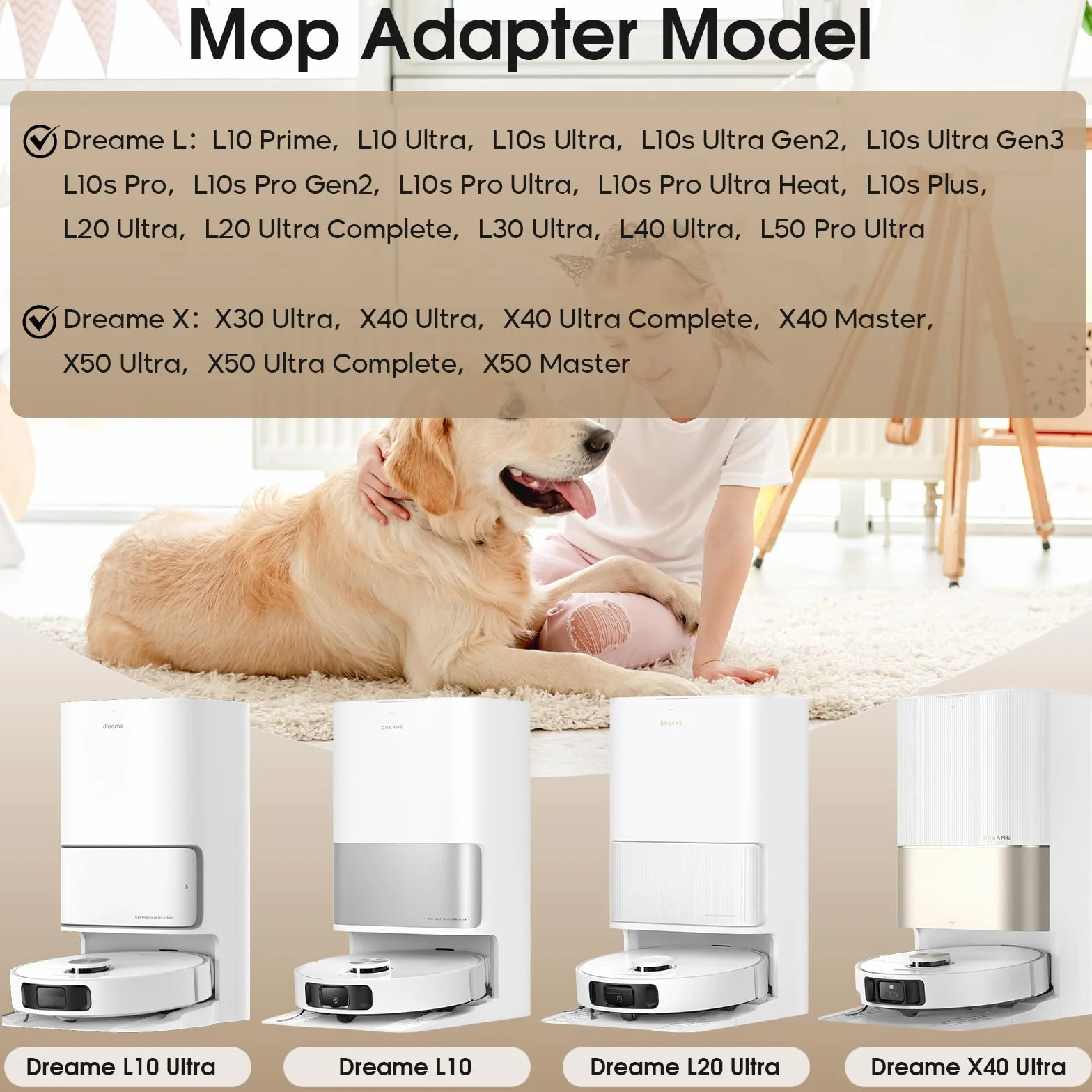 10 Piezas de Paños de Limpieza Compatibles con Robots Aspiradores Dreame L10s Ultra/L10s Pro Ultra Heat/L10 Ultra/L10 Prime/L20 UltraX40 Ultra Complete/Xiaomi X10+X20+/Mova E30E40P50V50 UltraZ60 Ultra