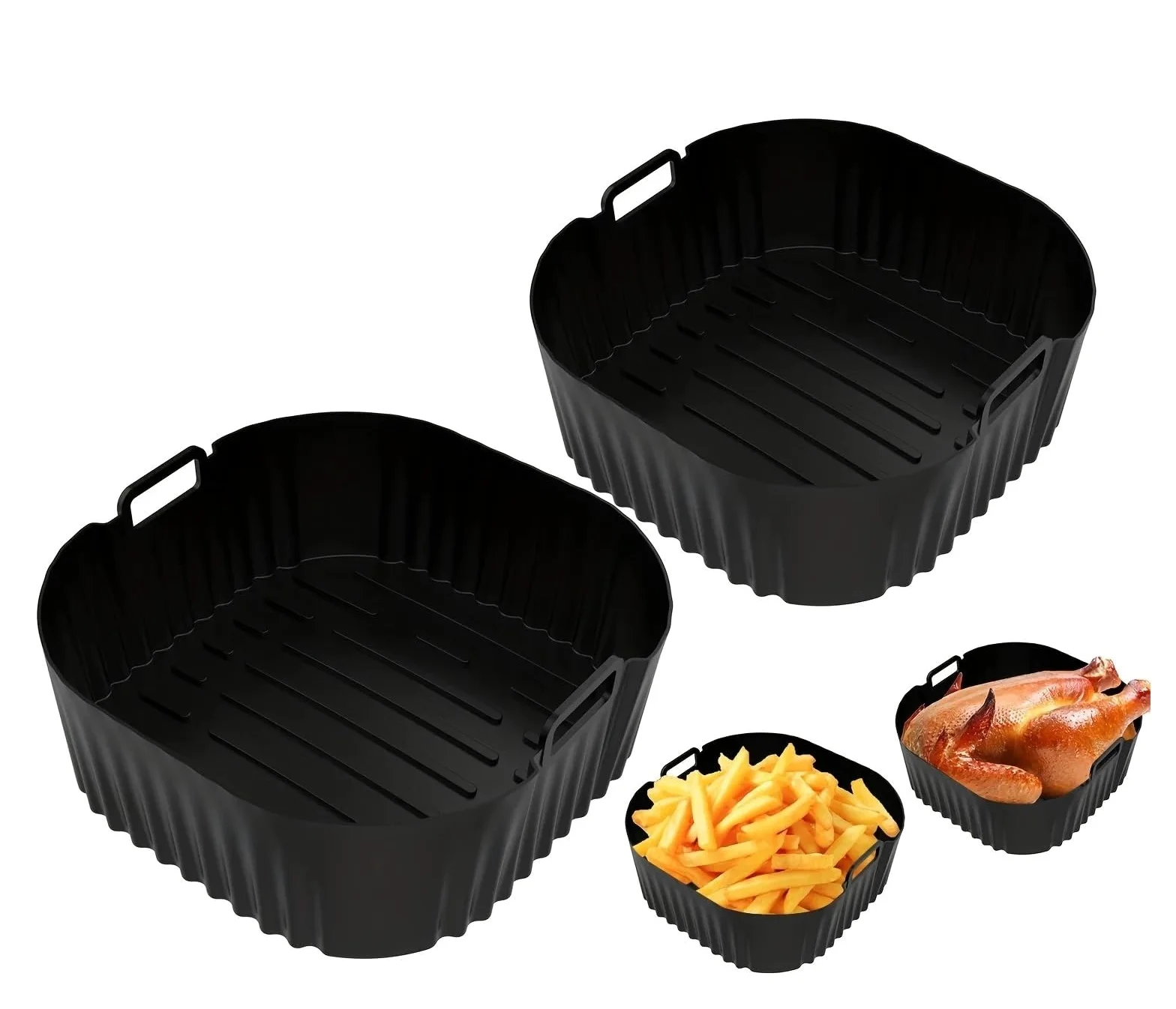 Genérico Compatible con Philips, 2Pcs Bandeja De Hornear NA229 | Bandeja for Hornear de Silicona, 2 Piezas, Fácil de Limpiar, for Freidora y Horno