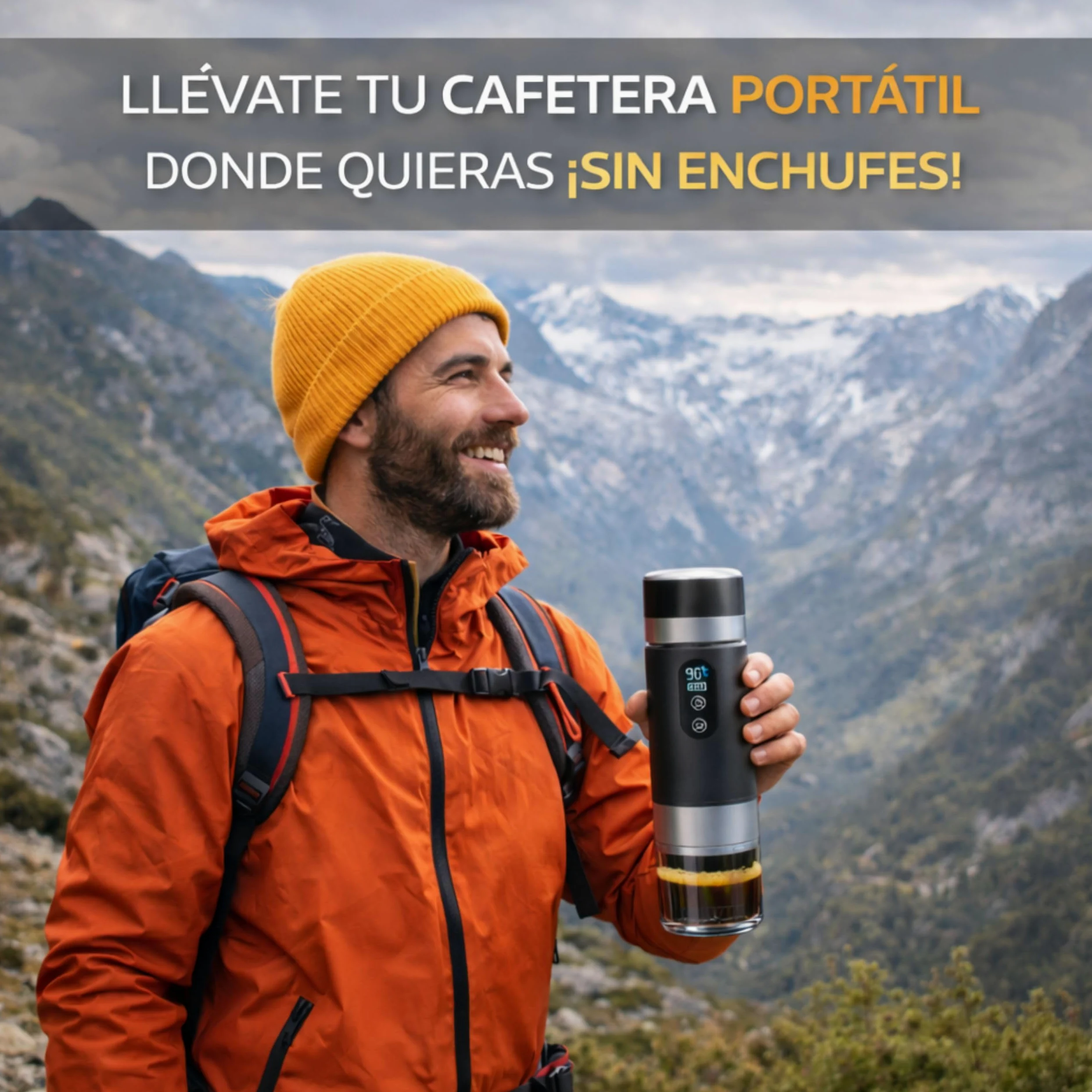 Cafetera Portatil Capsulas compatible Nespresso Dolce Gusto y Café Molido - Versión Mejorada 2026 - Coffe Machine - Maquina de Cafe Portátil Multicapsulas Universal 20 BAR Con Pantalla LED y 80ml