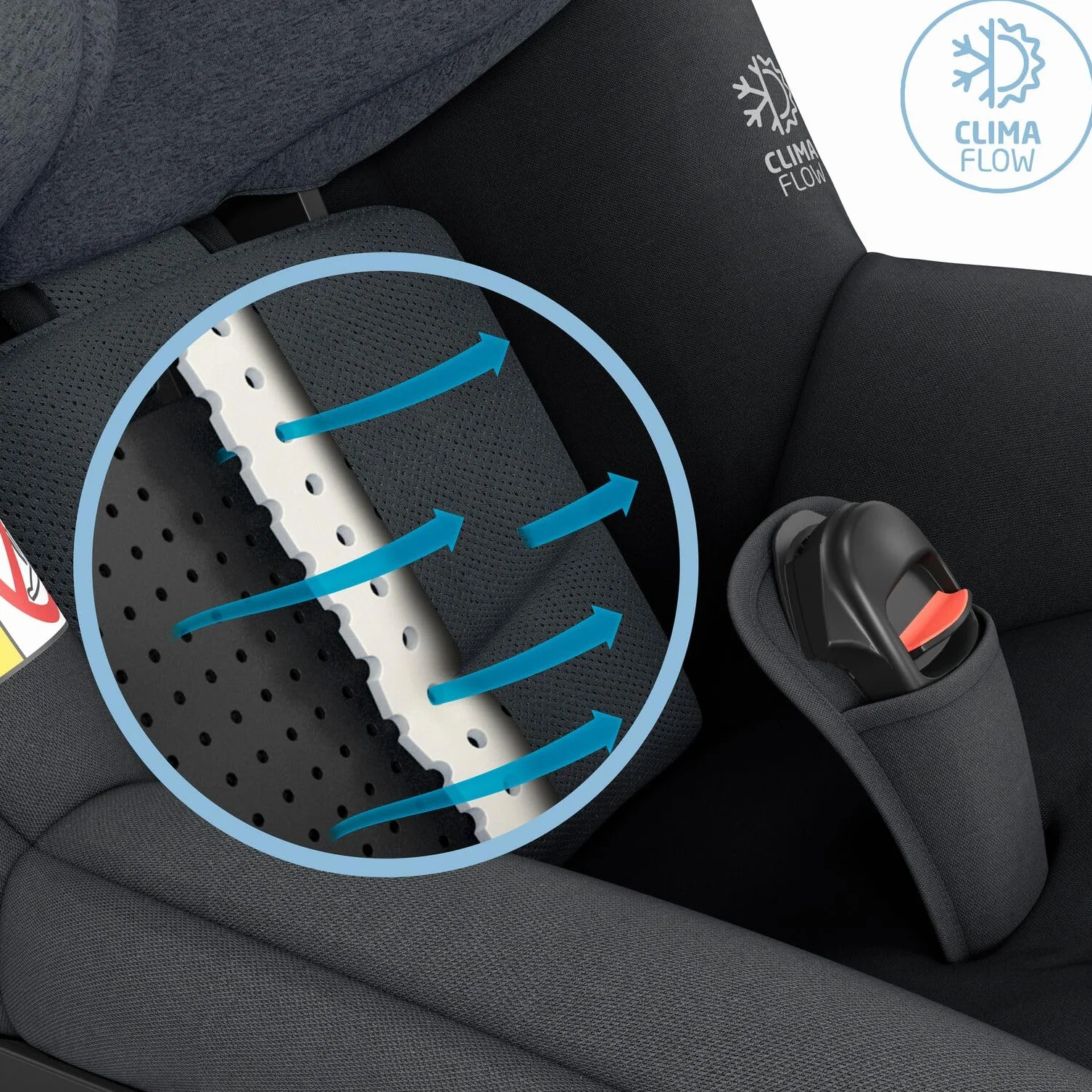 Maxi-Cosi Mica Pro Eco i-Size, Silla de coche isofix giratoria 360º, de 0-4 años, 40-105 cm, ClimaFlow, Protección frente a impactos laterales G-CELL, tejidos 100% reciclados, Authentic Graphite