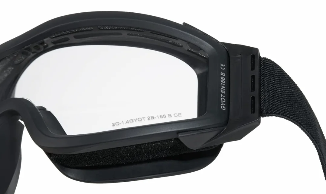Gafas Proteccion Anti VAHO Negras 3 Lentes