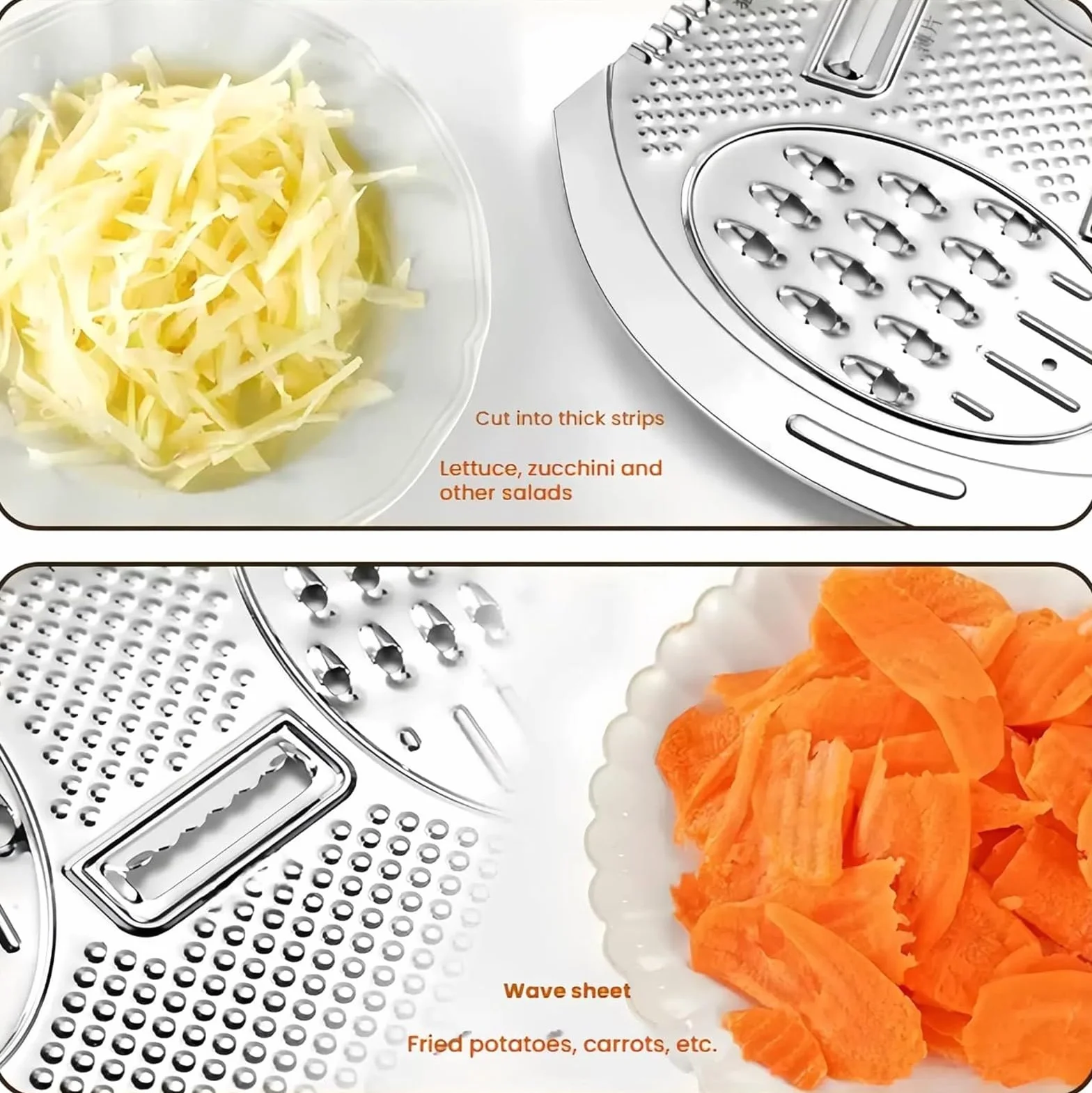 Colador de Arroz con Fondo Inclinado y Drenaje Lateral, Colador Multiusos con Separador para Moler Ajo y Bandeja de PreparacióN para Cocinar(A)