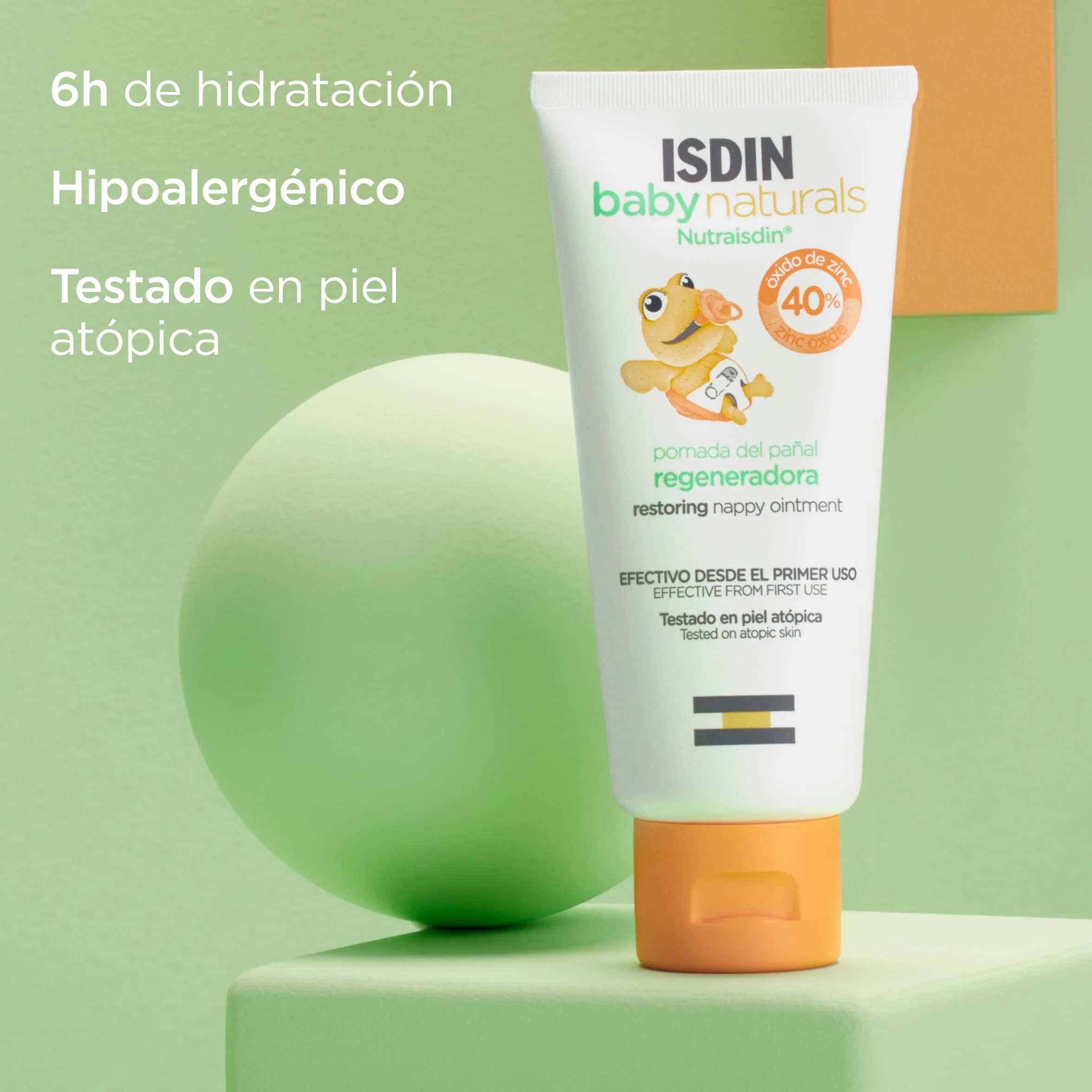 ISDIN Nutraisdin Baby Naturals Pomada del Pañal Regeneradora, Crema con 40% Zinc