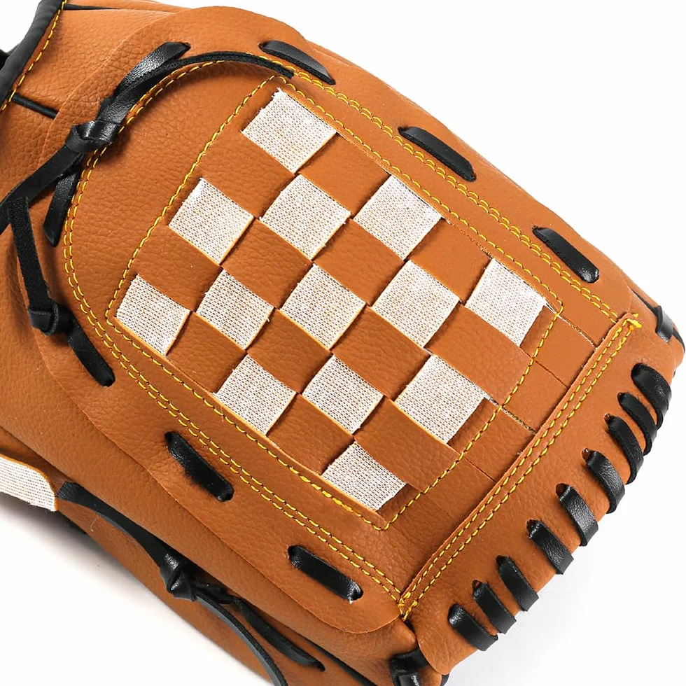 POFET Guante de béisbol 11,5 Pulgadas, Cuero de PU, Ajustable, Mano Izquierda, Tiro a Mano Derecha