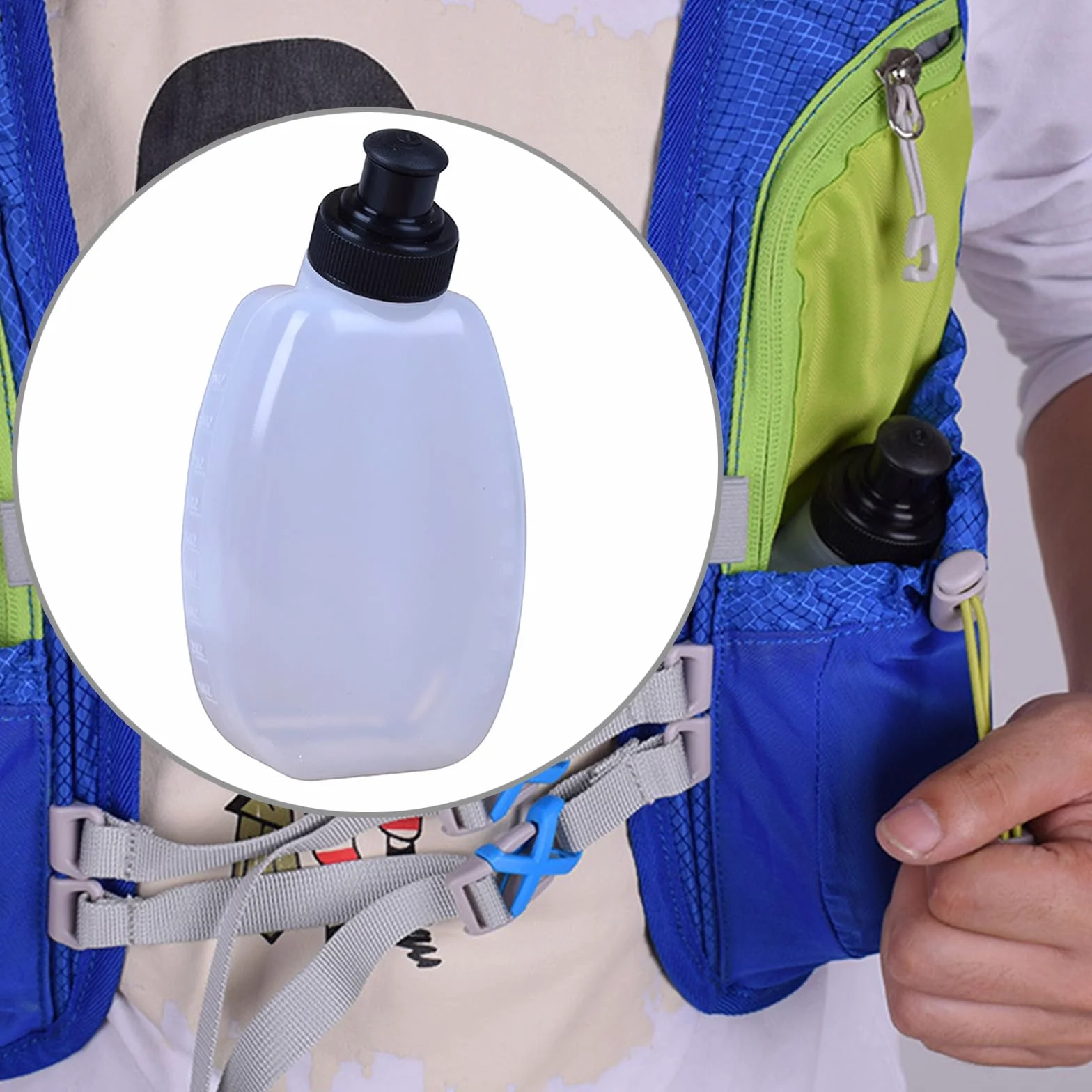 Cinturón de hidratación para correr con botella de agua deportiva para maratón, senderismo y ciclismo