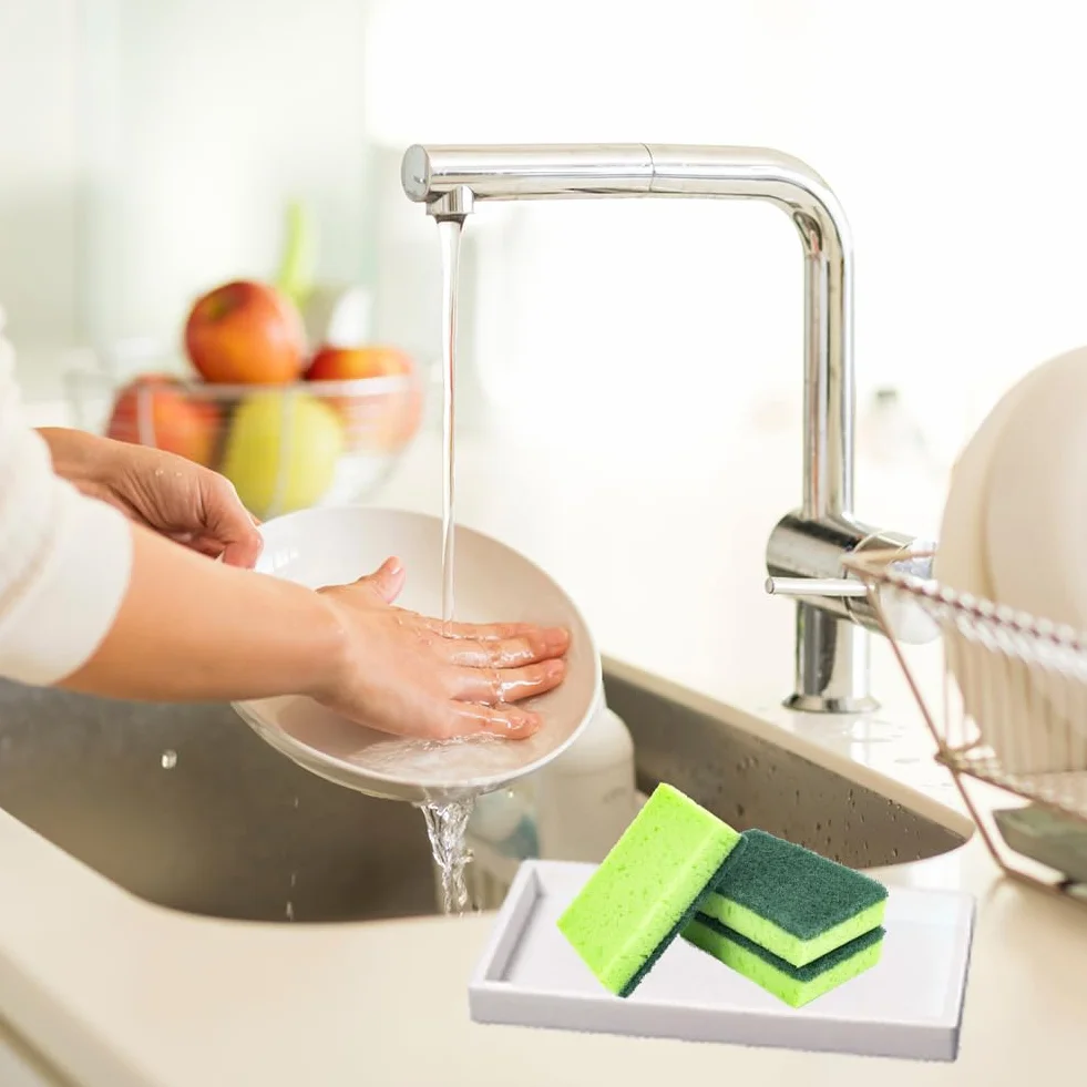Bandeja Organizadora para Baño, Rectangular de Silicona, Almacenamiento para Fregadero de Cocina Y Baño, Blanco, DCDV34