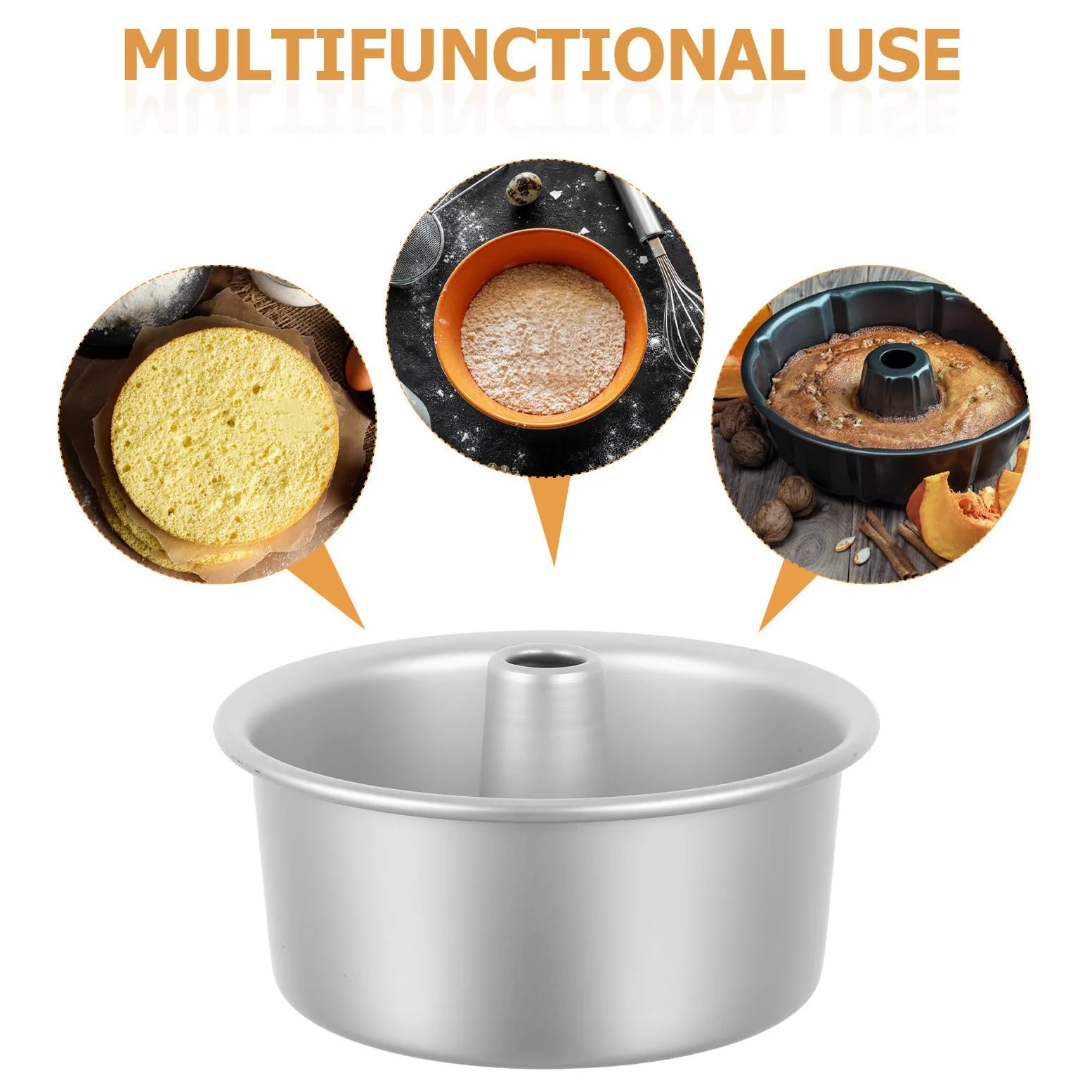 BESTOYARD Molde para Tarta de Queso de Aleación de Aluminio con Fondo Extraíble y Núcleo Desmontable para Hornear Resultados Uniformes en Repostería 2 Piezas