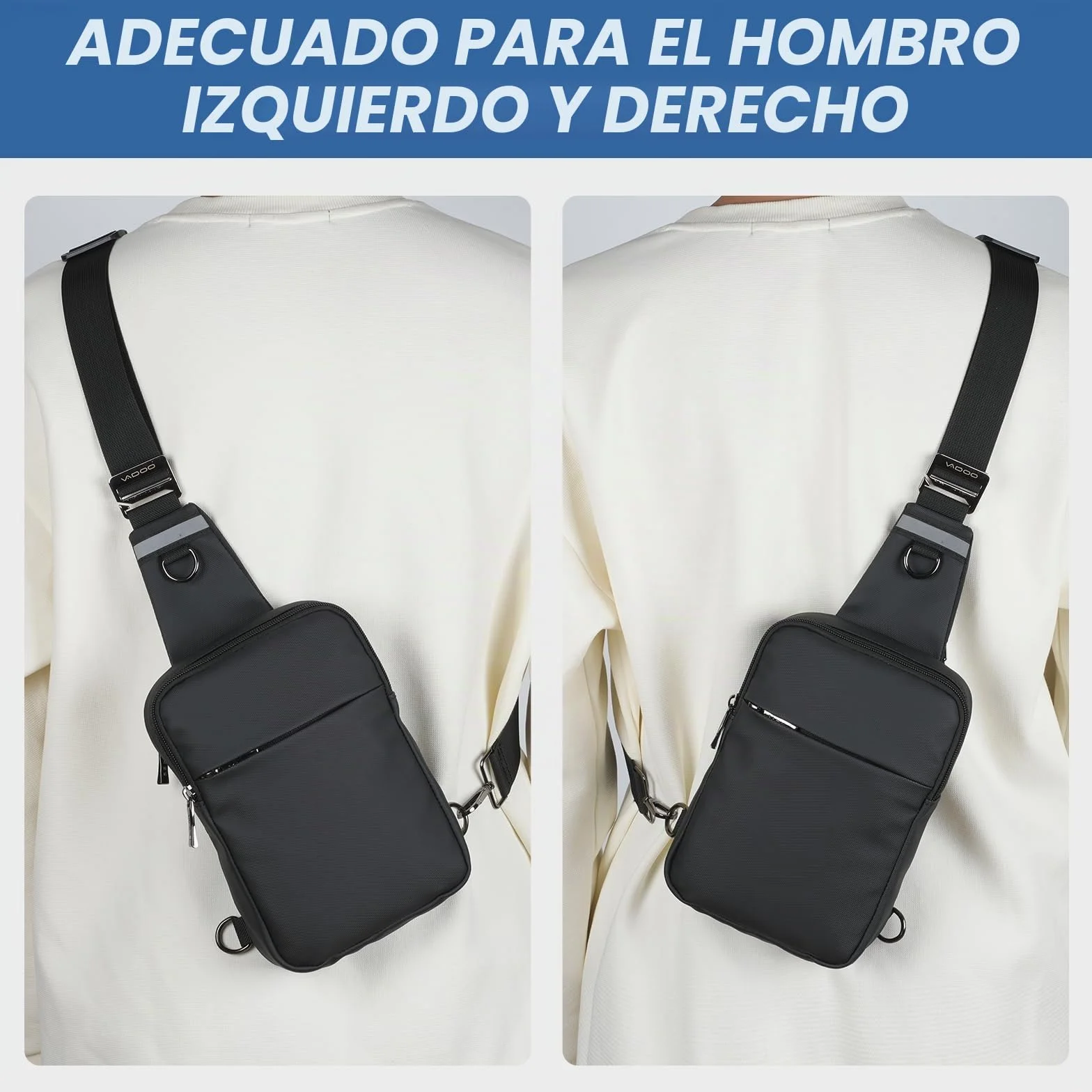 FRID Bolso Bandolera Hombre Impermeable Sling Chest Bag para Deportes al Aire Libre