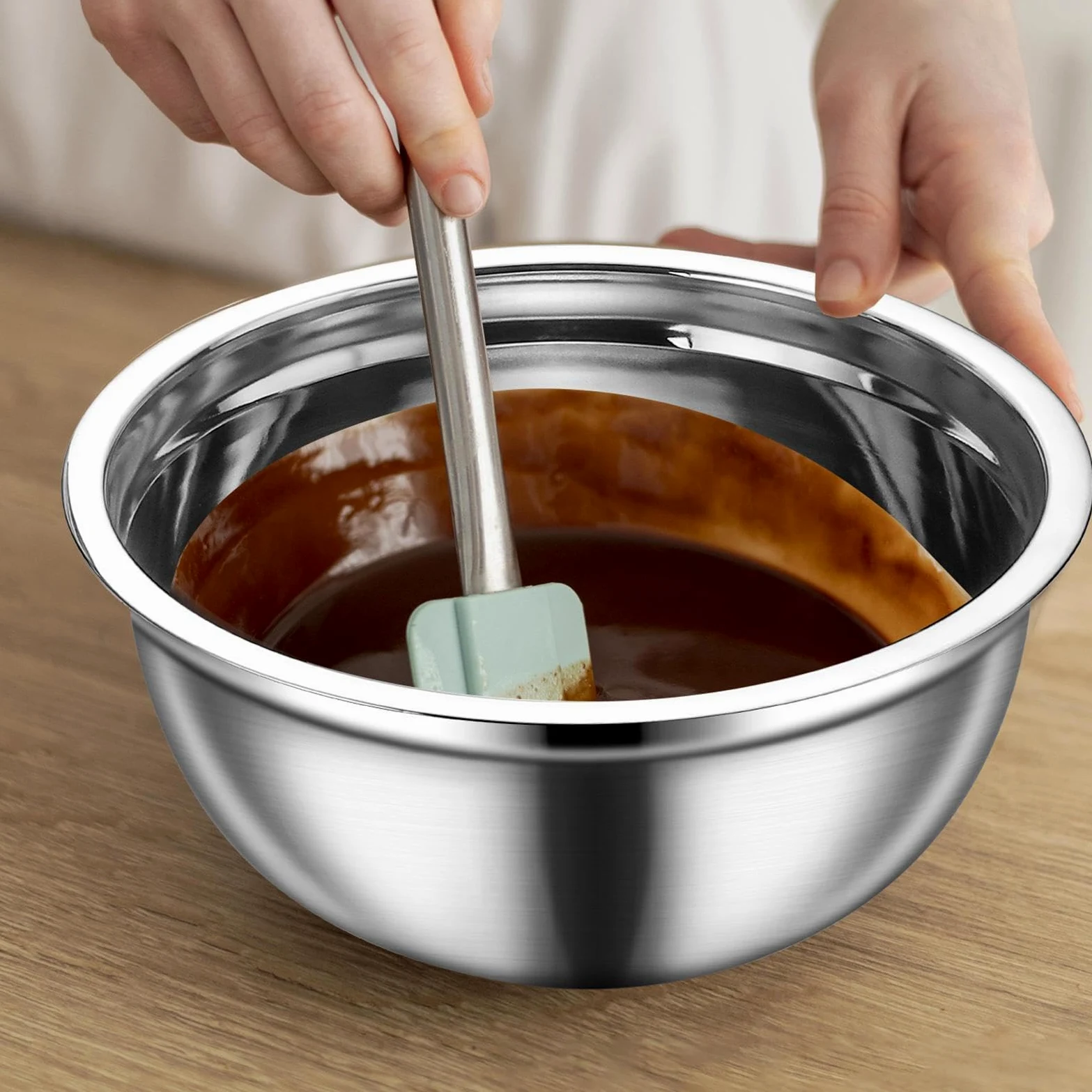 Bol para Mezclar con Tapa Herméticas de Acero Inoxidable, Juego Apilable | Ideales para Ensaladas y Preparaciones para Salsas, Cereales, Snacks, Huevos, Aderezos, Verduras, Masa