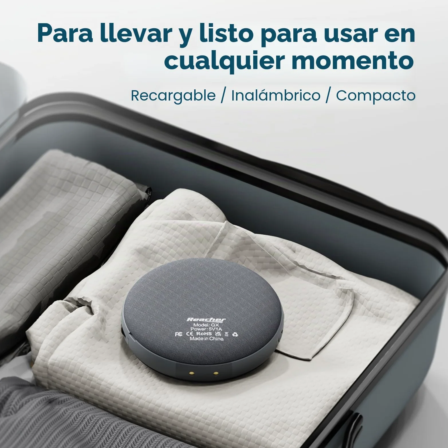 REACHER Despertador con vibración Extra Fuerte para Personas Que Duermen profundamente, Adultos y jóvenes, cojín vibratorio con batería, fácil de Viajar, Ajuste automático de Brillo