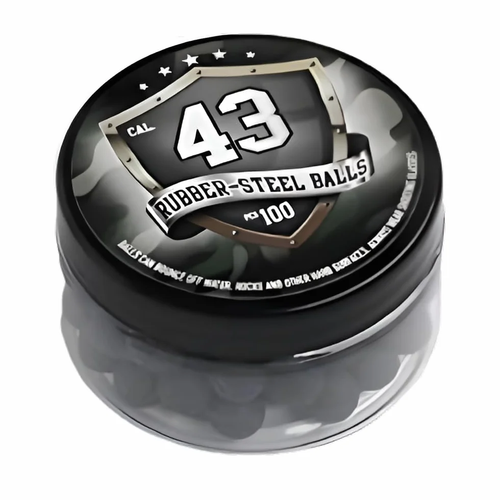 SSR 100 Rubber Balls .43 Cal Paintballs for T4E RAM Revolver Pistol M2 TMP1