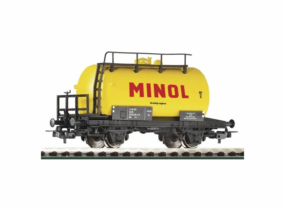 Piko 57713 - Vagón Cisterna Minol DR EP IV para Tren en Miniatura, Color Amarillo