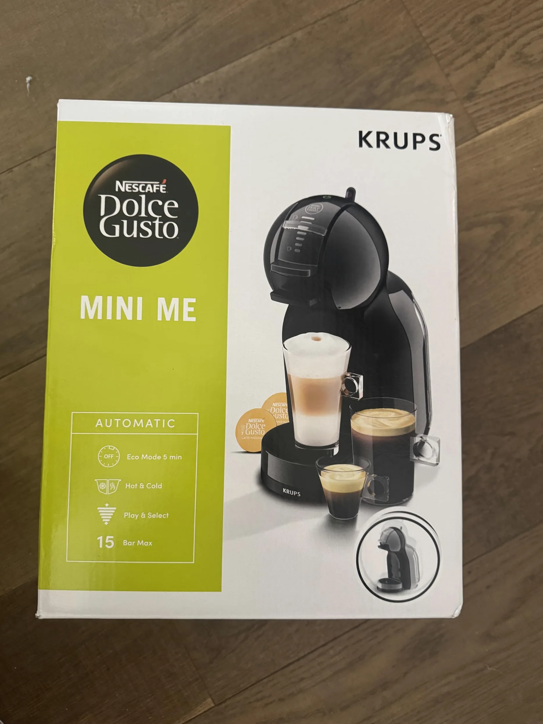 KRUPS Nescafé Dolce Gusto YY3888FD Mini Me Machine a café expresso, Pression 15 bars, Curseur de dosage, Cafetiere dosettes, Gris