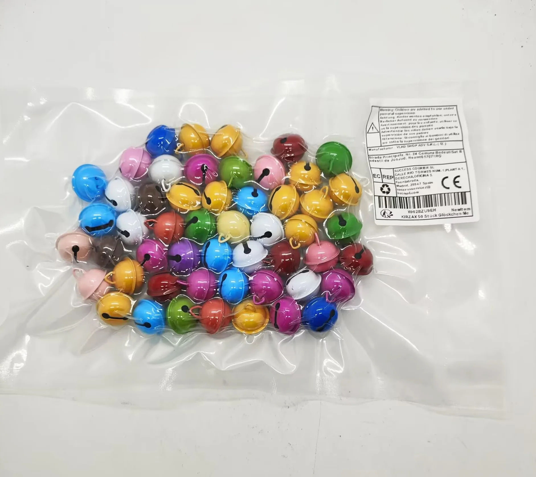 50 Piezas Cascabeles Manualidades de Color,22mm Pequeñas Cascabeles, Campanas de Metal,para Manualidades de Bricolaje Decoraciones Creativas Cumpleaños Navidad Bisutería(Estilo 1)