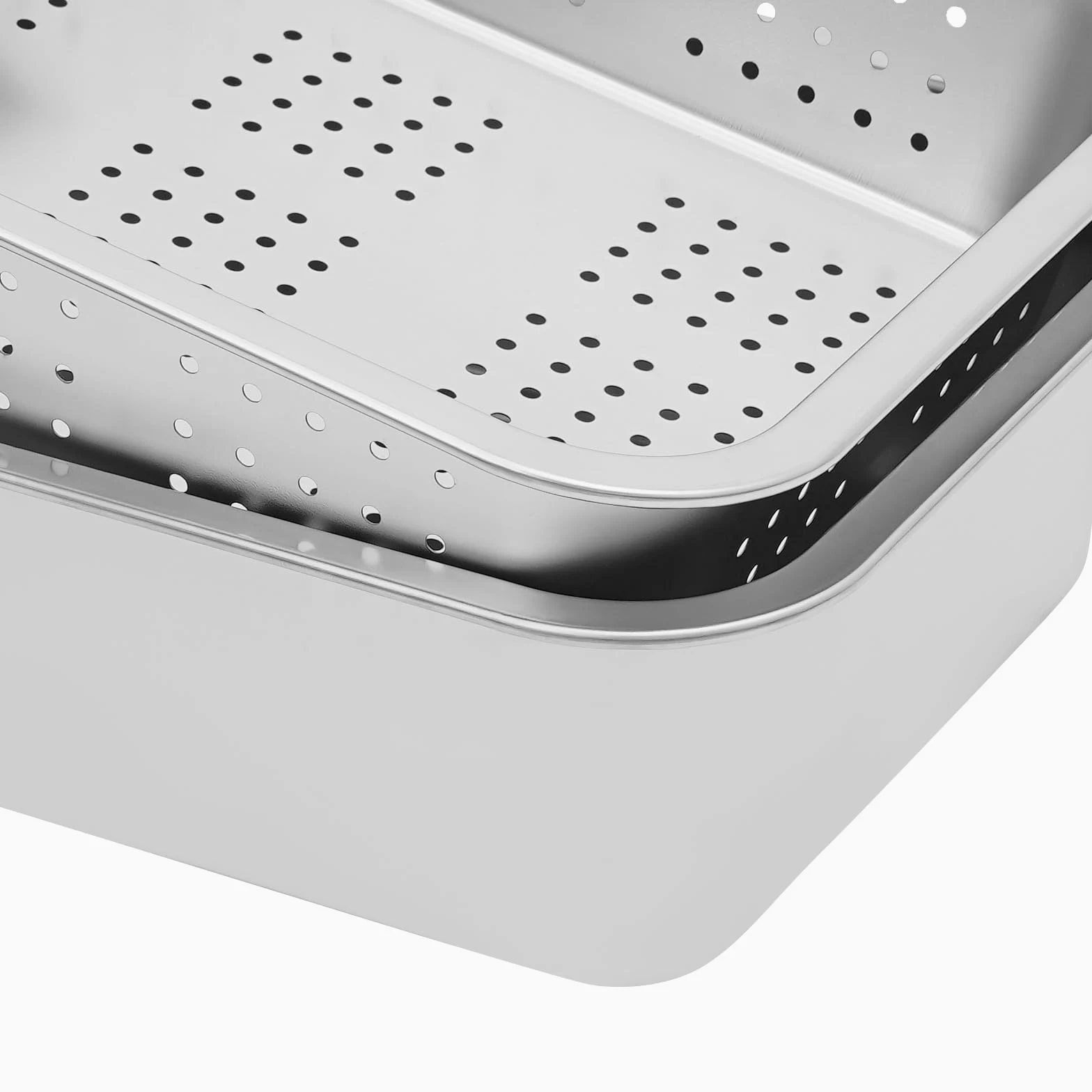 Juego de 2 tamices de cocina de acero inoxidable y cuenco, juego de cuencos para mezclar, colador microperforado, cesta versátil resistente al calor, temperatura 100 ℃, apto para lavavajillas