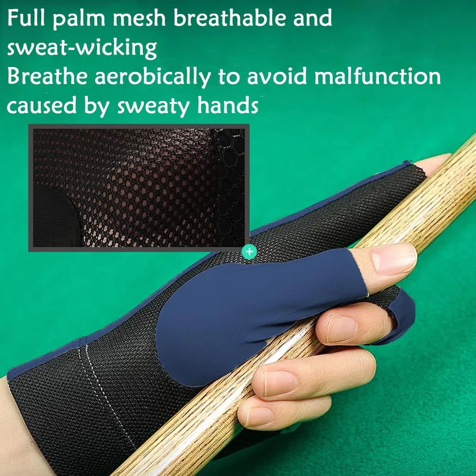 Guante de Billar Snooker Izquierdo Guantes de Piscina de Billar Mano Izquierda, Guantes de Snooker, Guante de Piscina Profesionales Billars