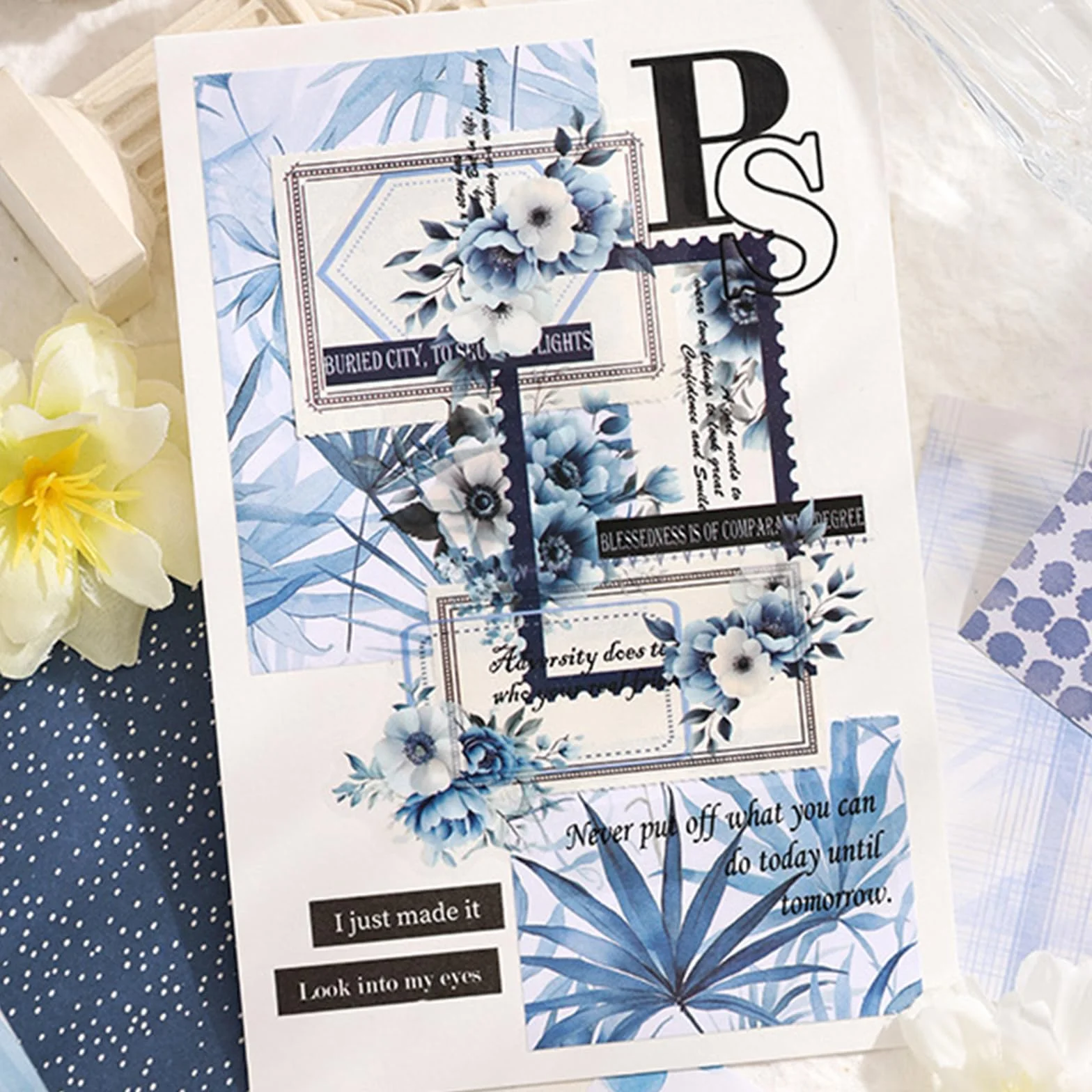 200 Hojas Retro Papel Scrapbooking, 5.6 x 8.3cm Scrapbooking Materiales, Papel Decoupage, Diverso Scrapbook Paper de Fondo Diy para Diarios Creativos, Proyectos de Manualidades, Tarjetas