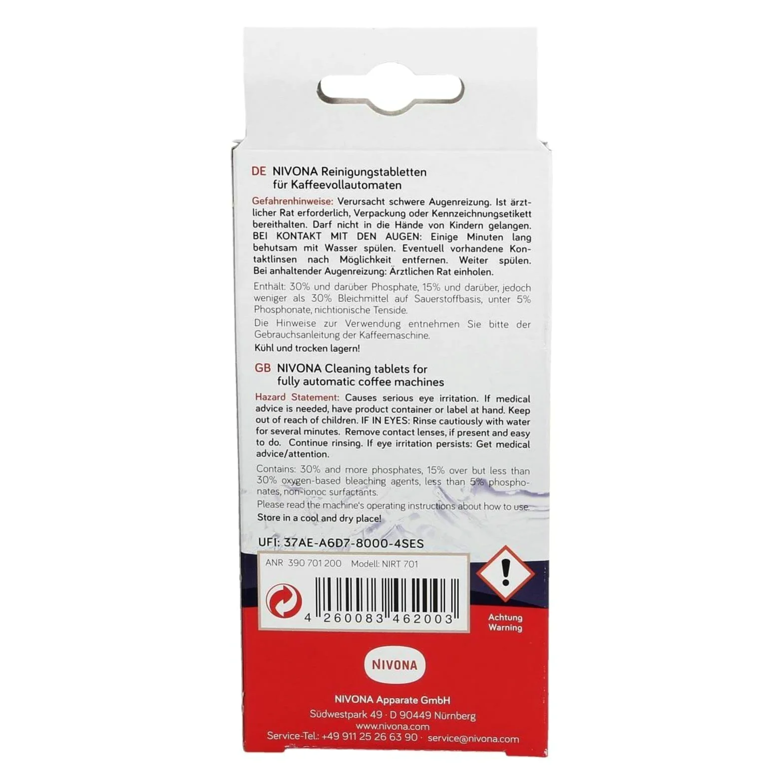 LUTH Premium Profi Parts Compatible con pastillas de limpieza Nivona NIRT701 para cafetera CafeRomatica, 10 unidades