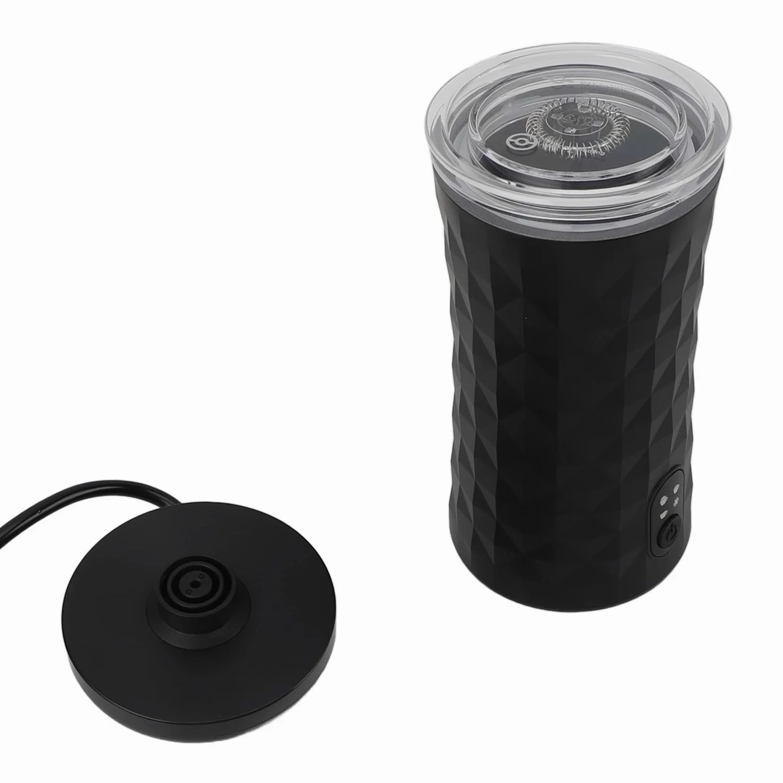 aqxreight Leche Eléctrica Frother 400W Formador de Espuma de Leche Automática 4-en-1 para Espuma de Espuma Numerosa y Espumosa Densa con Operación Tranquila (EU enchufe 220V)
