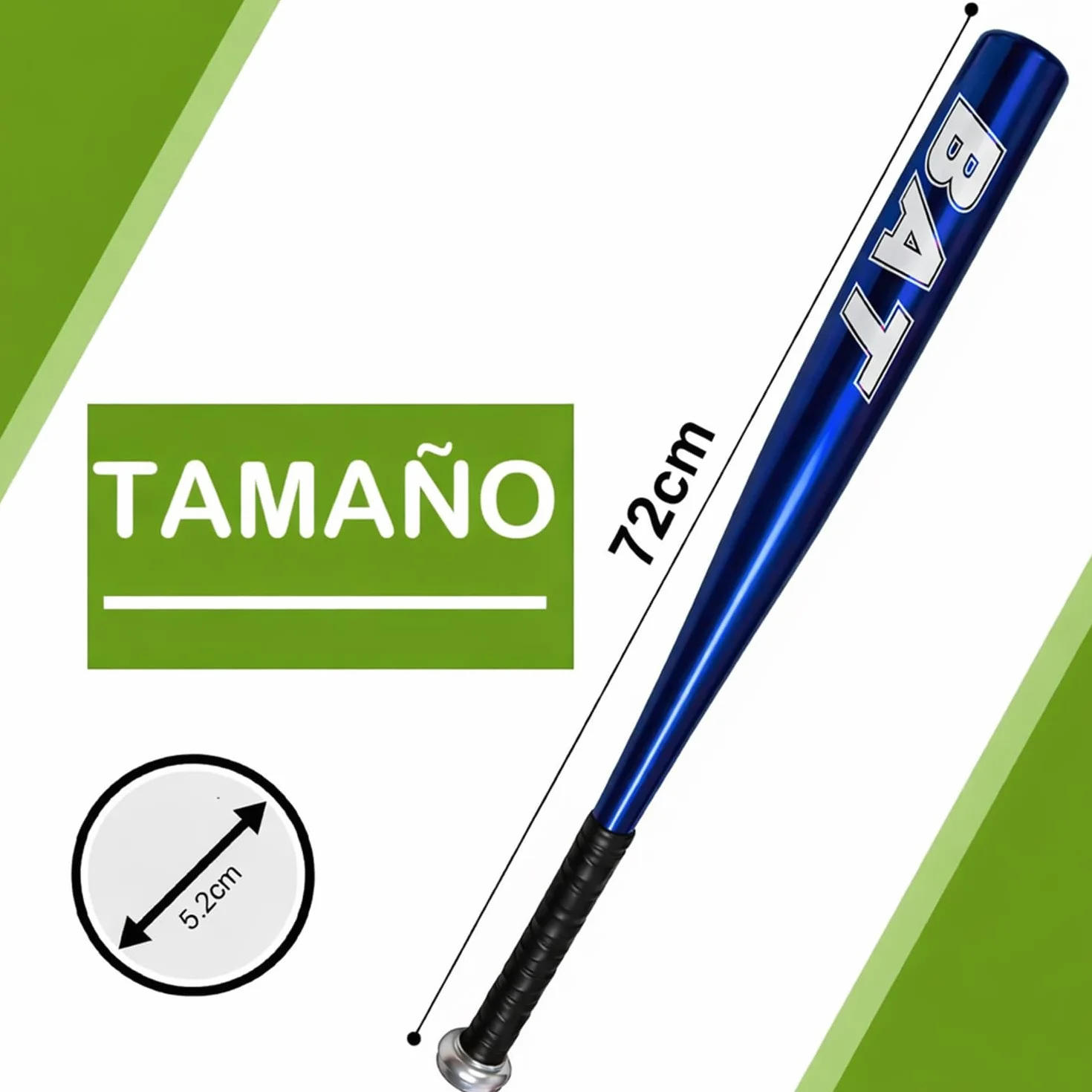 Bate de Béisbol de Aluminio 72cm, Resistente, Seguro, Ideal para Entrenamiento y Deporte
