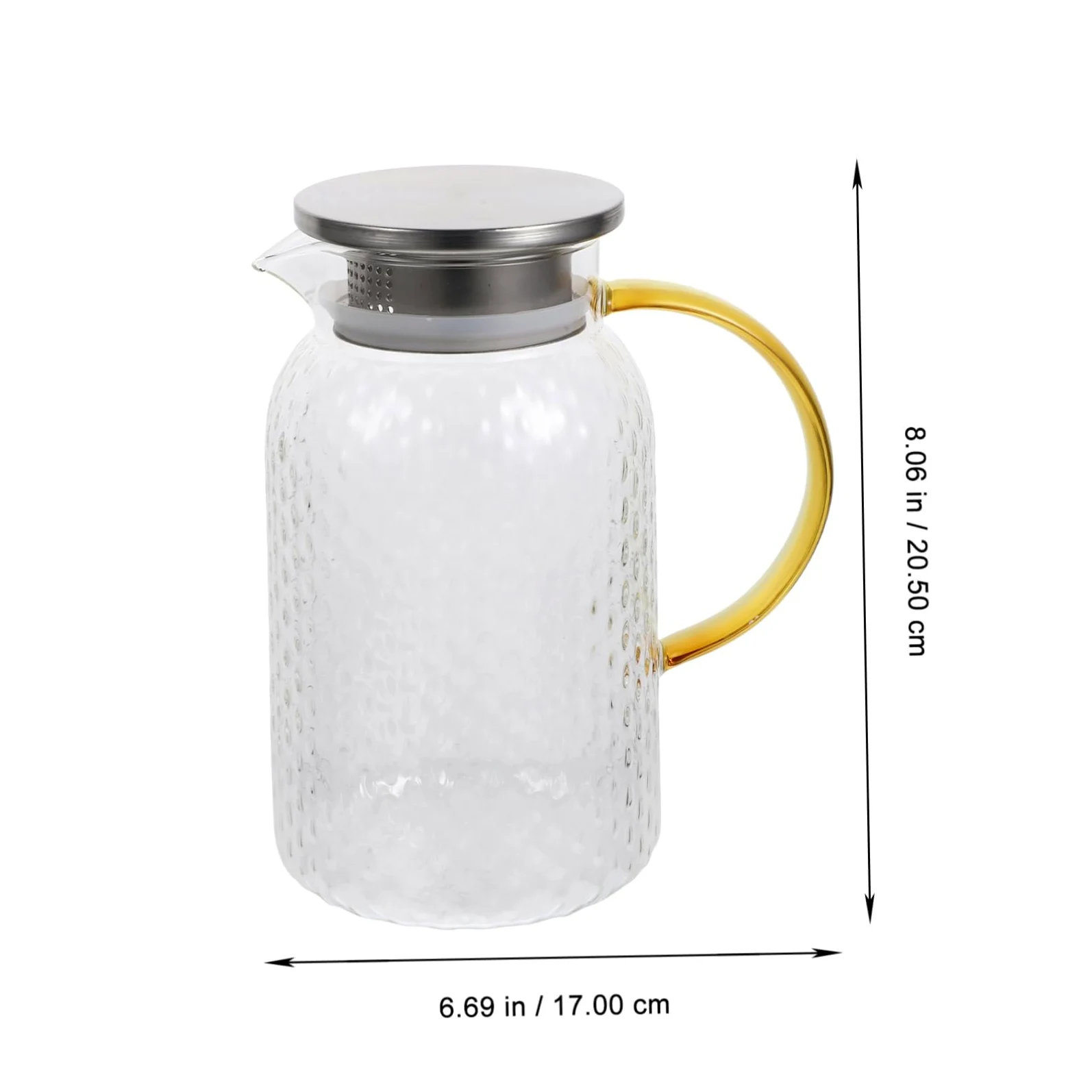 LABRIMP Jarra Vidrio de Gran Capacidad Hervidor Resistente Calor para Fría para Leche y Bebidas