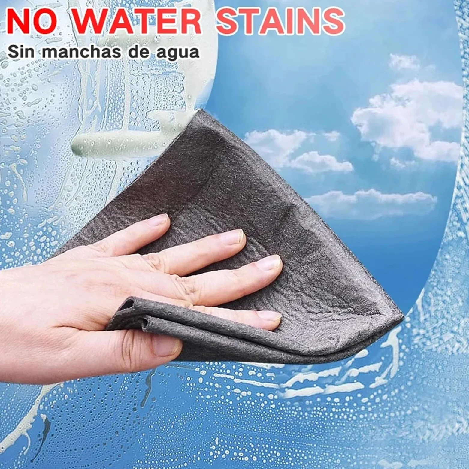 PañO De Limpieza Paños de limpieza mágicos, trapos de lavado de microfibra reutilizables, toalla limpia de vidrio de microfibra, trapos de limpieza lavables sin pelusa, 1/10 Uds.(Thickened 40x50cm,5Pc