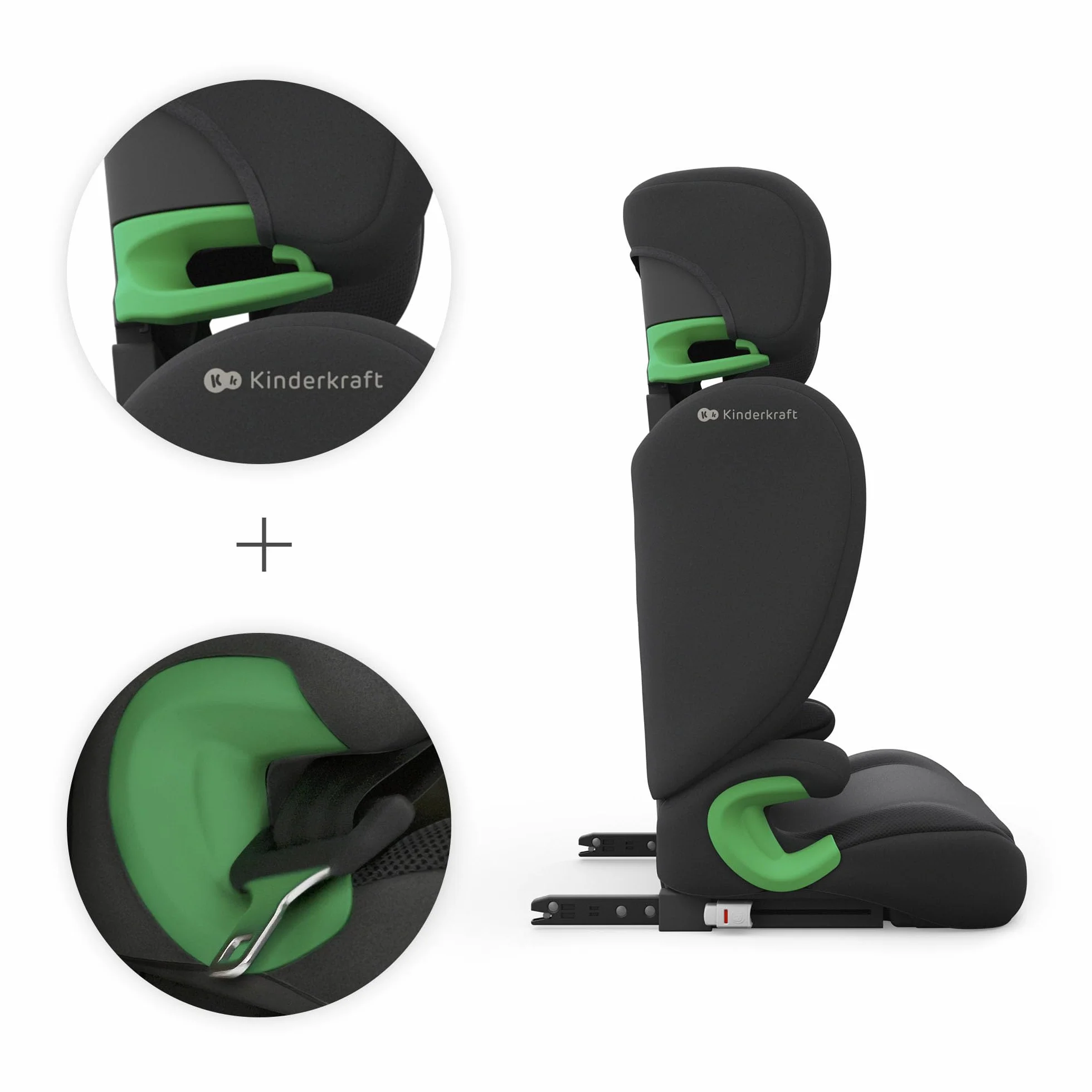 Kinderkraft JUNIOR FIX 2 PRO silla de coche 100-150 cm ISOFIX Negro
