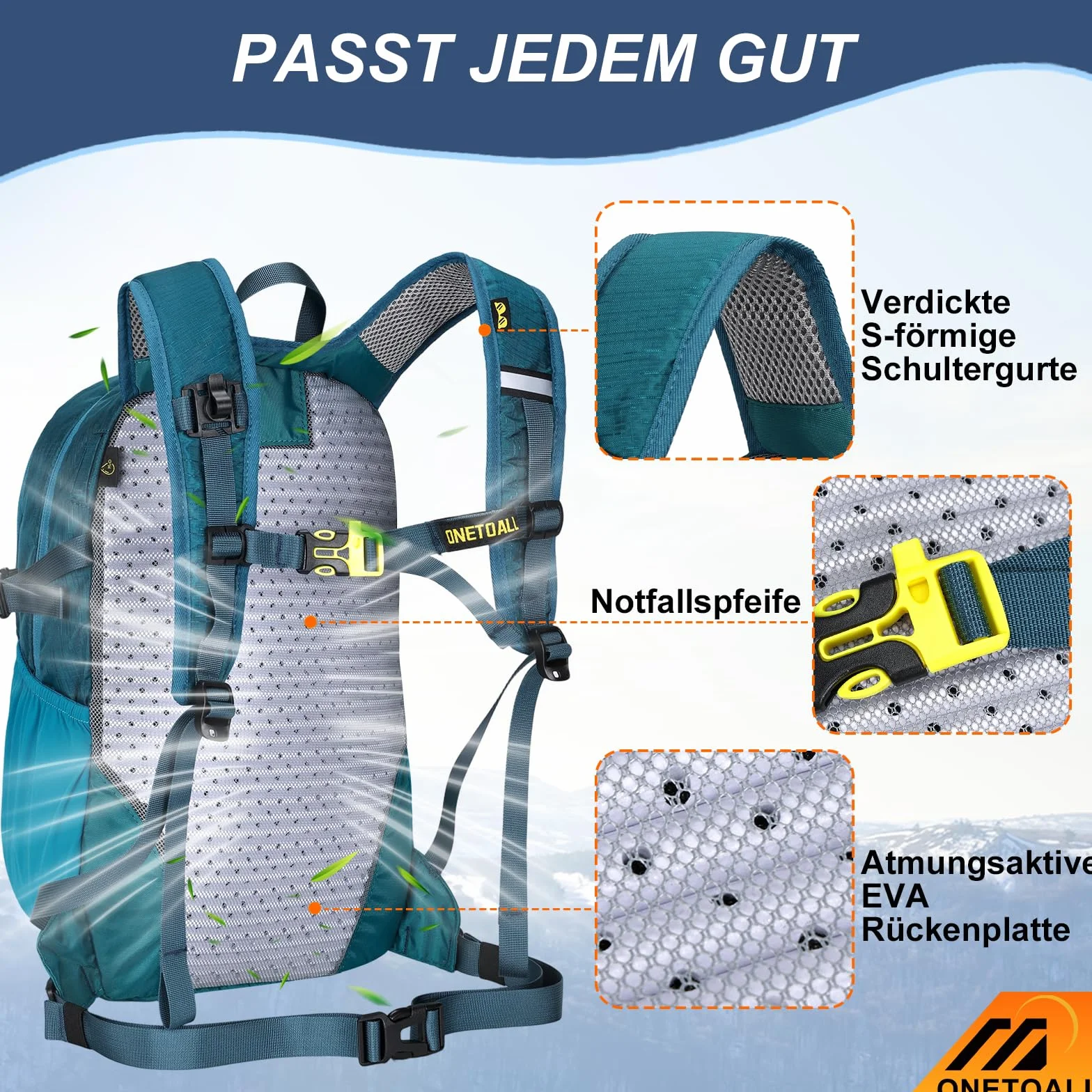 Mochila Senderismo 20L/30L Antirrobo Impermeable Ultraligera Transpirable para Hombre Mujer
