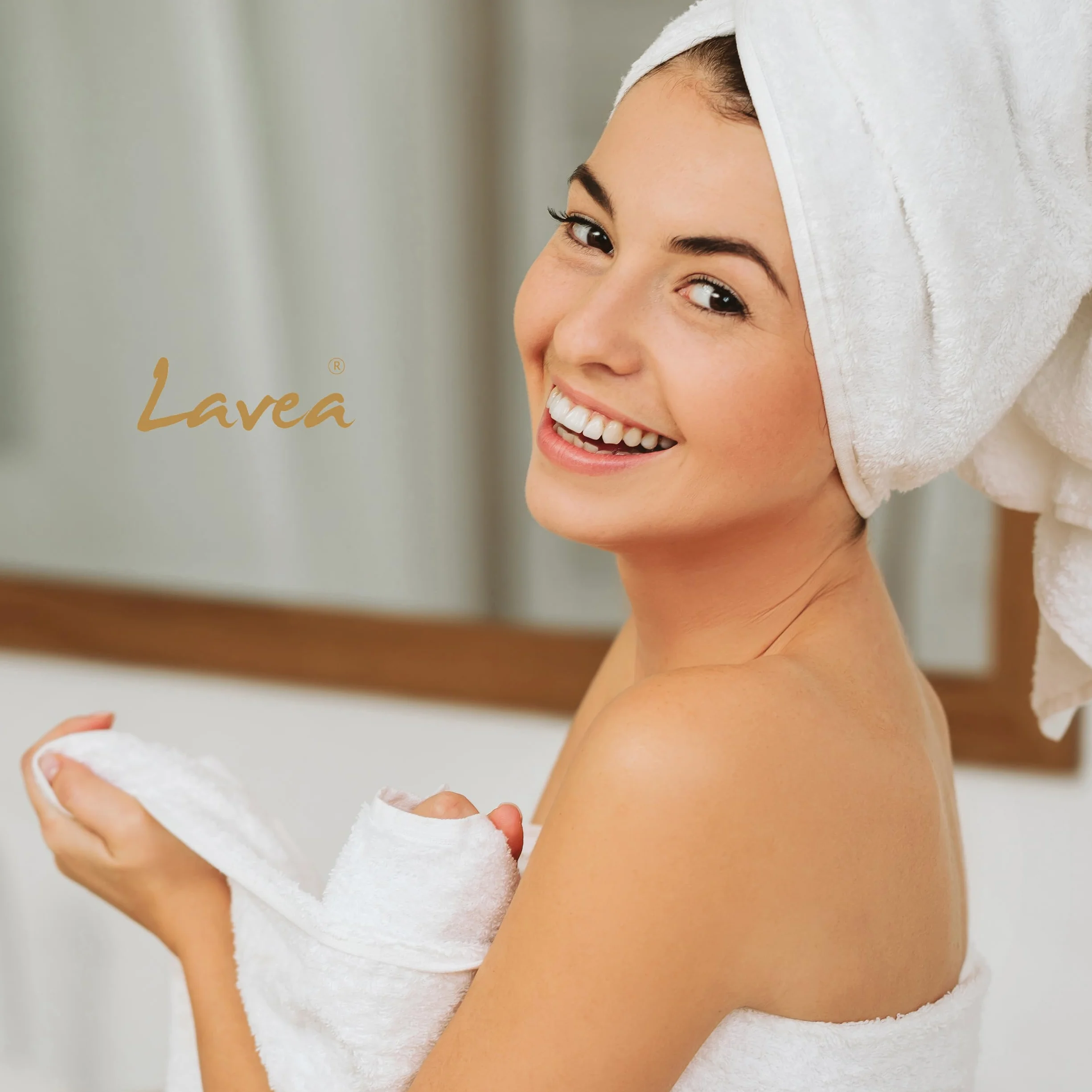 Lavea® Juego de 20 Guantes de Baño 15x21 cm de Rizo 100% Algodón - Suaves y Absorbentes – Manopla de Baño con Gancho para Casa, Hotel y SPA - Amarillo Colza