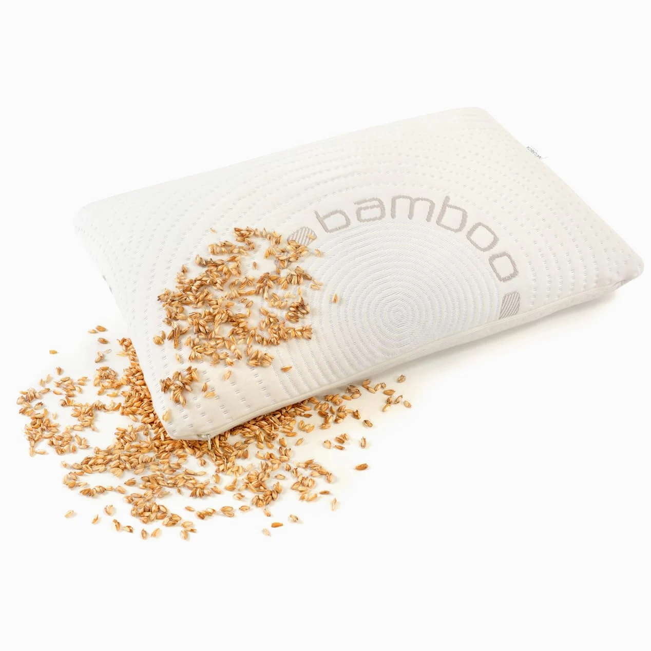 Almohada de espelta, almohada para el cuello, dolor de cuello, almohada para dormir de lado con fundas de cojín de bambú, cáscara de espelta, almohada de apoyo para el cuello, almohada ortopé