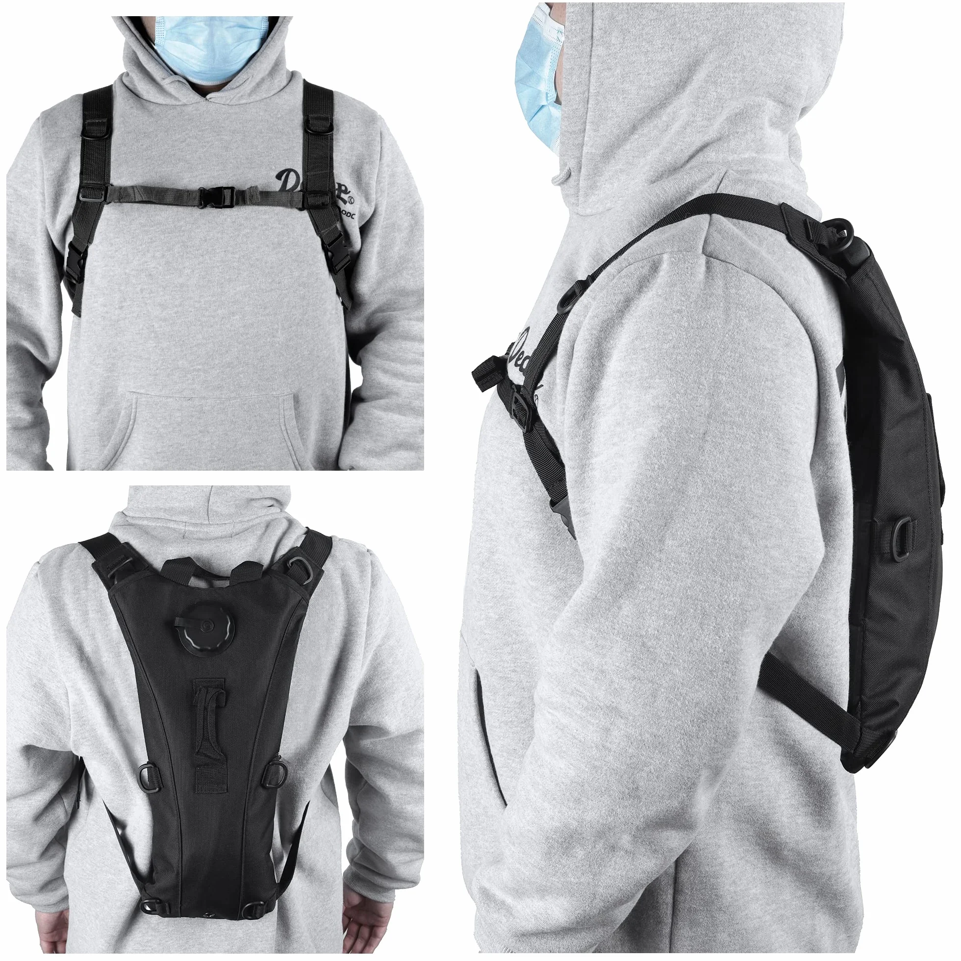 Mochila de Hidratación con Bolsa de Agua de 3L, Mochila Ciclismo Hidratacion Ligero, Bolsa Agua Mochila Tactica para Senderismo Bicicleta Montaña