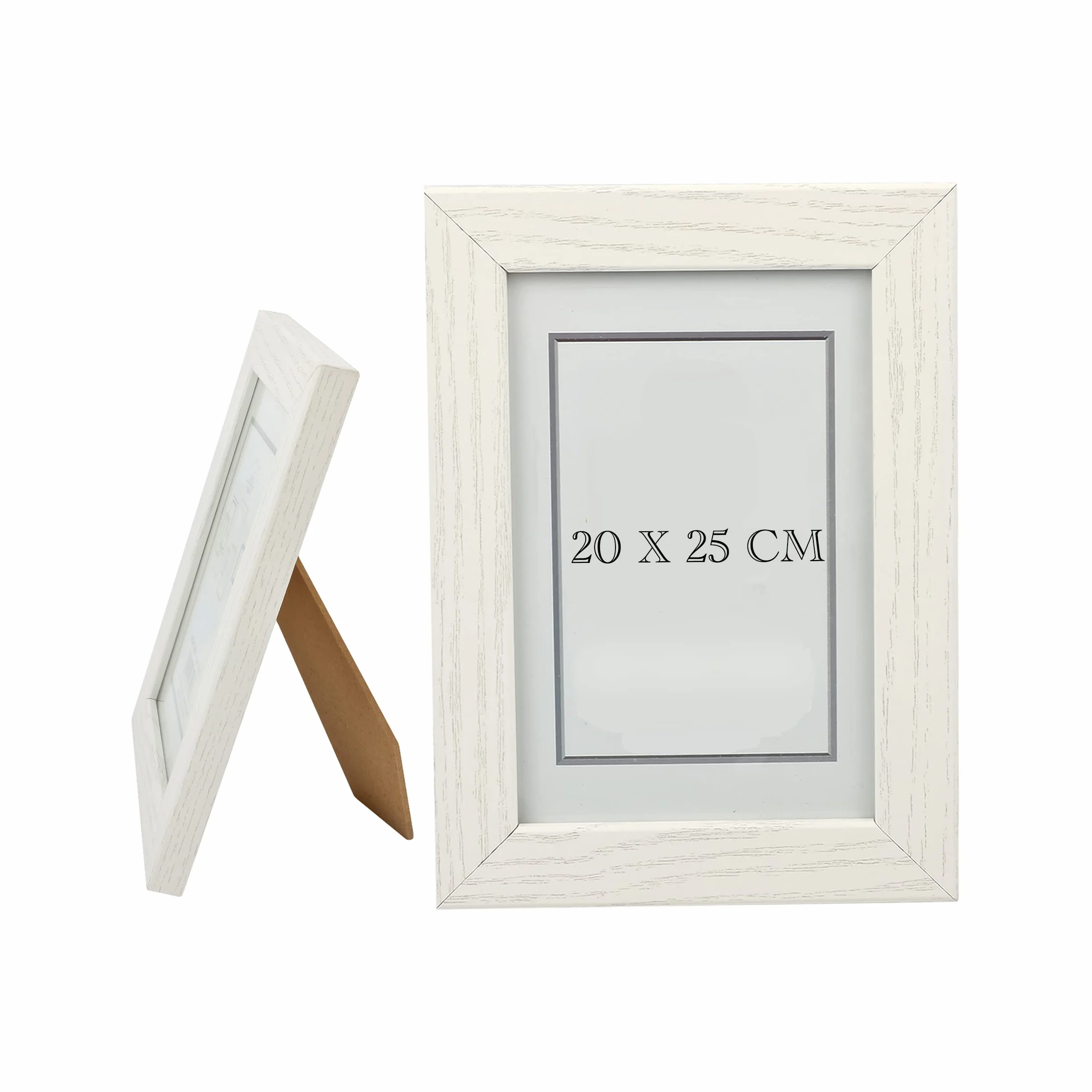 Etrexonline Marco de Fotos Elegante, 20 x 25 cm, Blanco, Fabricado en Madera con Panel de Cristal, Perfecta para Resaltar Tus Recuerdos y Añadir un Toque de Estilo a Tu Decoración del Hogar
