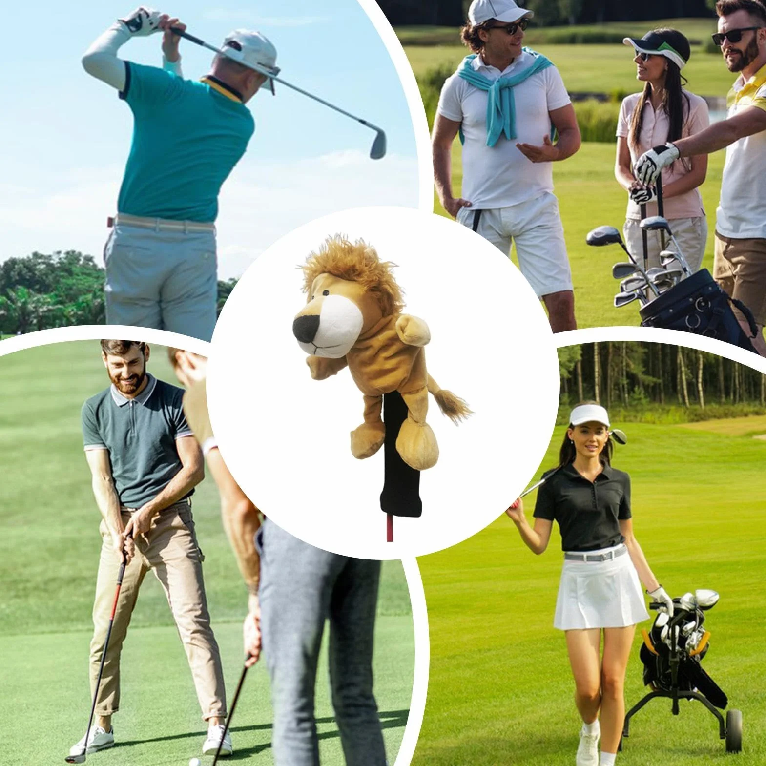 Funda de Golf de Felpa para Hombres y Mujeres, Cubierta de Conductor