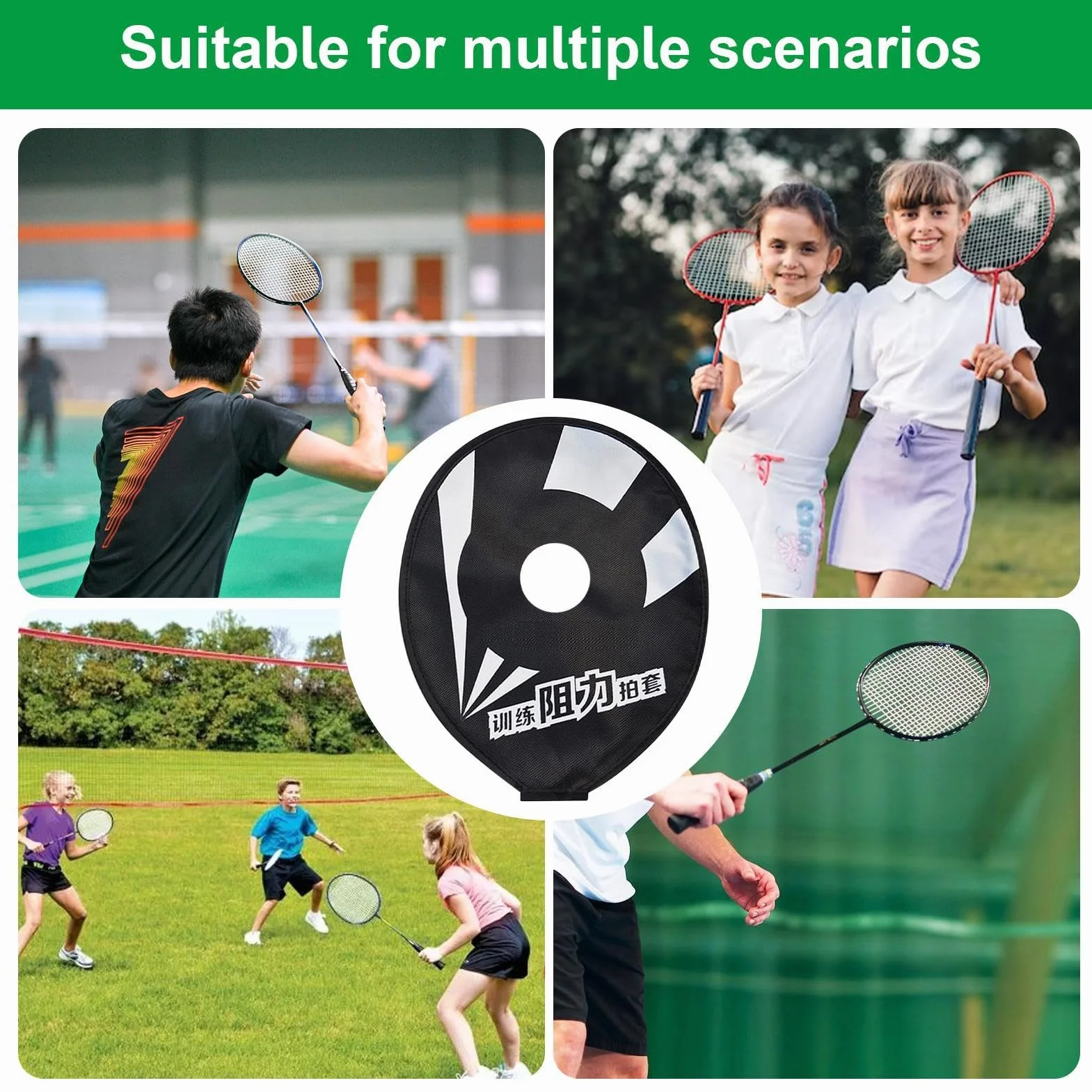 Bolsa para raqueta de bádminton, funda portátil de entrenamiento