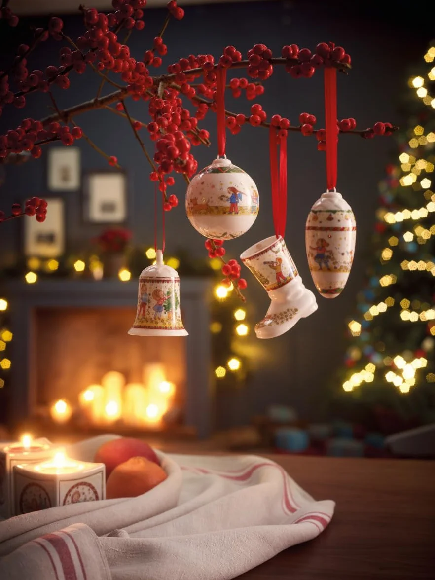 Hutschenreuther Serie Coleccionable 2024 Luces navideñas Campana de Porcelana