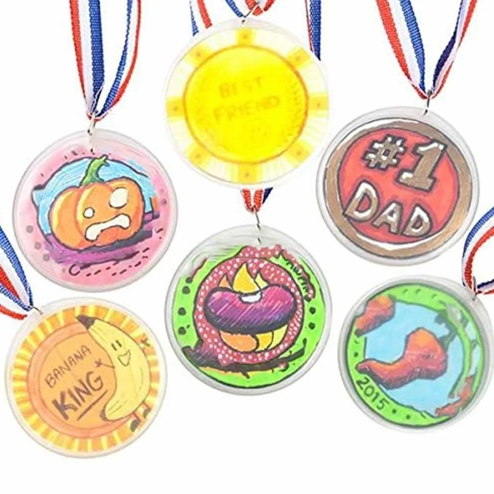 Medallas Coloridas de Bricolaje, Diseña Propias Medallas de Premio para Niños, Empresas, Deportes