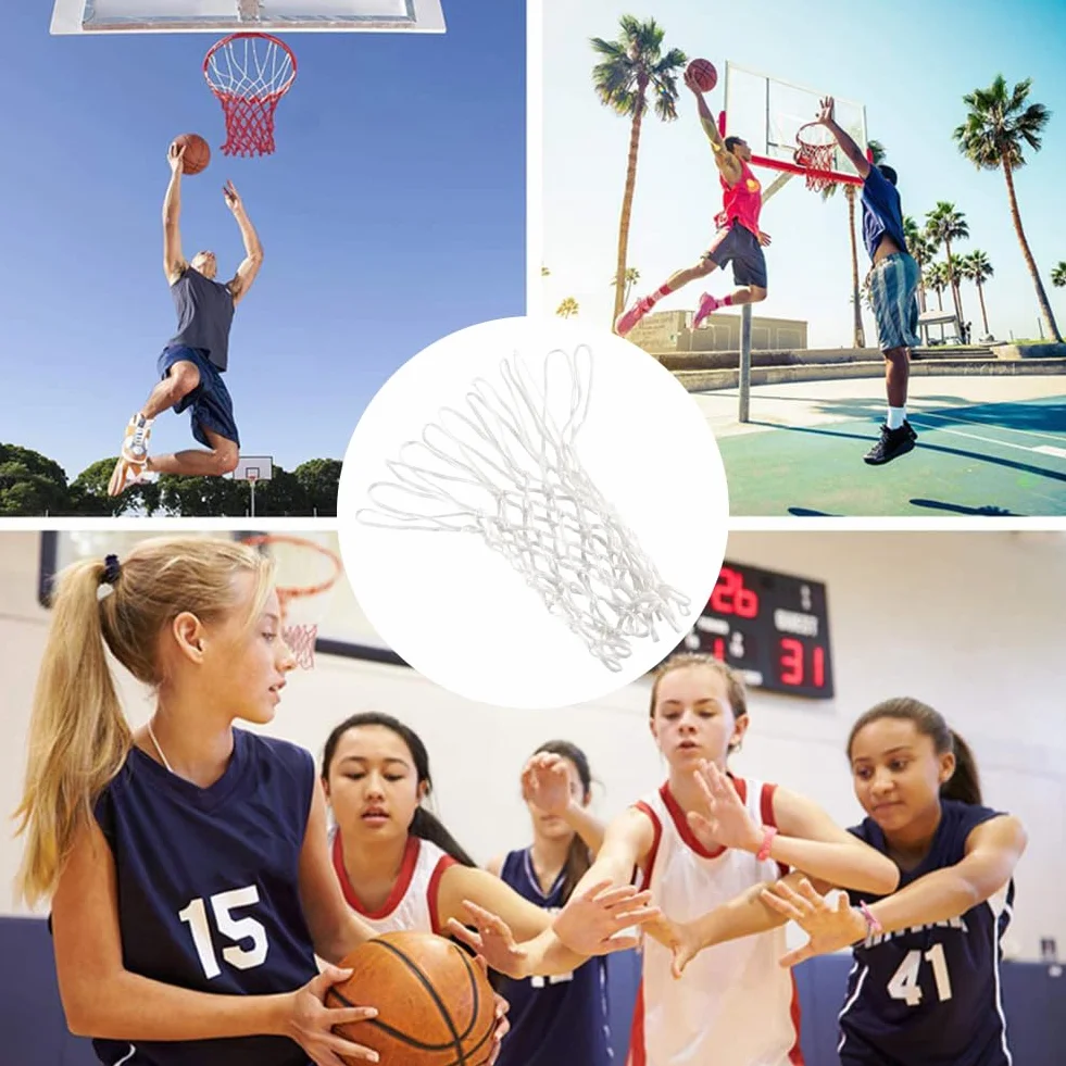 Red de Baloncesto Impermeable Tamaño Estándar para Canasta Interior y Exterior