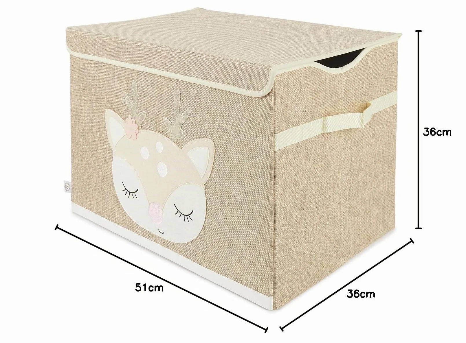 BIECO Caja de almacenamiento plegable 65 L 36 x 36 x 51 cm para niños
