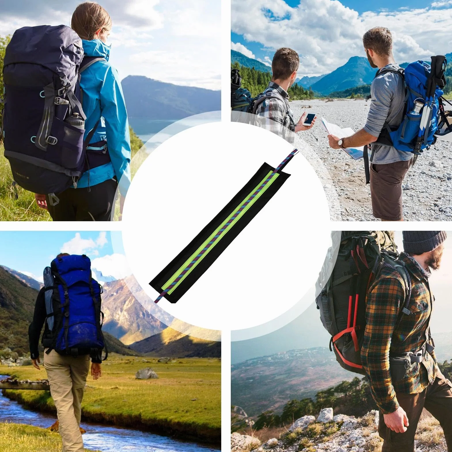 Protector Antiabrasión para Cuerda De Escalada - de Cuerda para Trabajadores Forestales | Cubierta De Seguridad Resistente Doble Capa para Campaña, Senderismo, Supervivencia Y