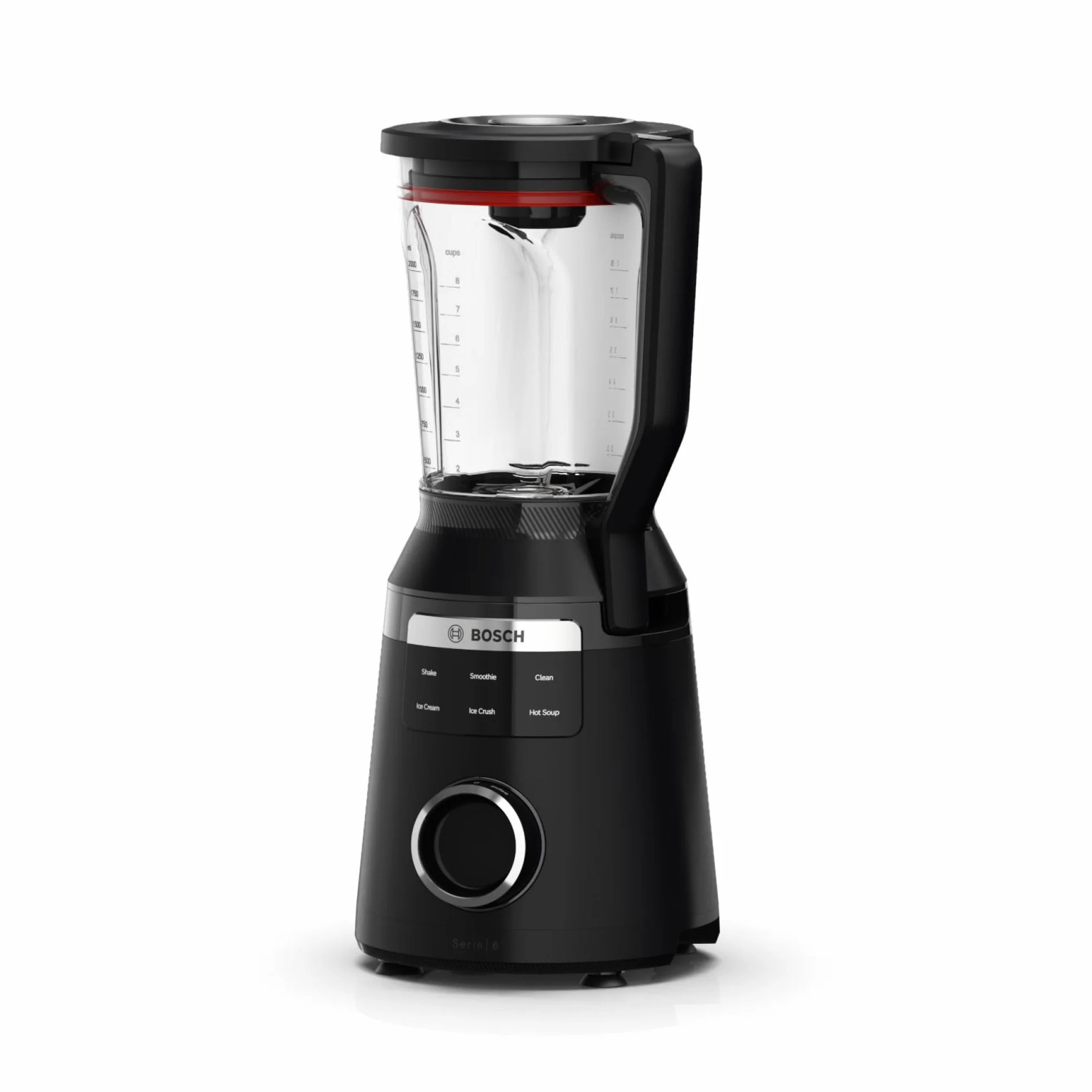 Bosch - Batidora de vaso VitaPower Serie 6, motor de 1800 vatios, velocidad del motor de hasta 45.000 rpm, 6 programas automáticos, jarra batidora Tritan, negro, MMB6652B