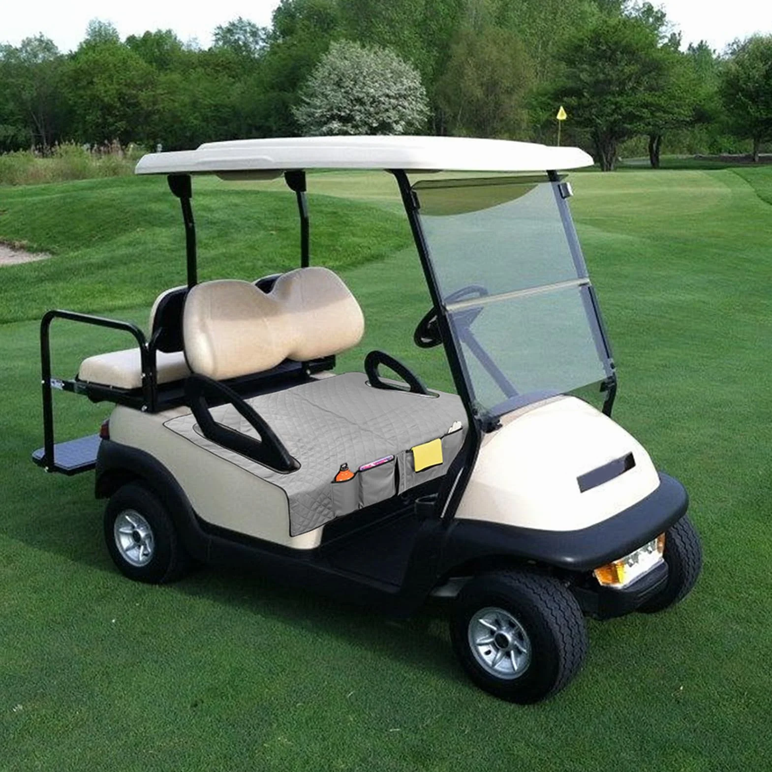 NICENEEDED Funda para Asiento de Carrito de Golf 50.59" x 31.69" con 4 Bolsillos Antideslizante Lavable Transpirable