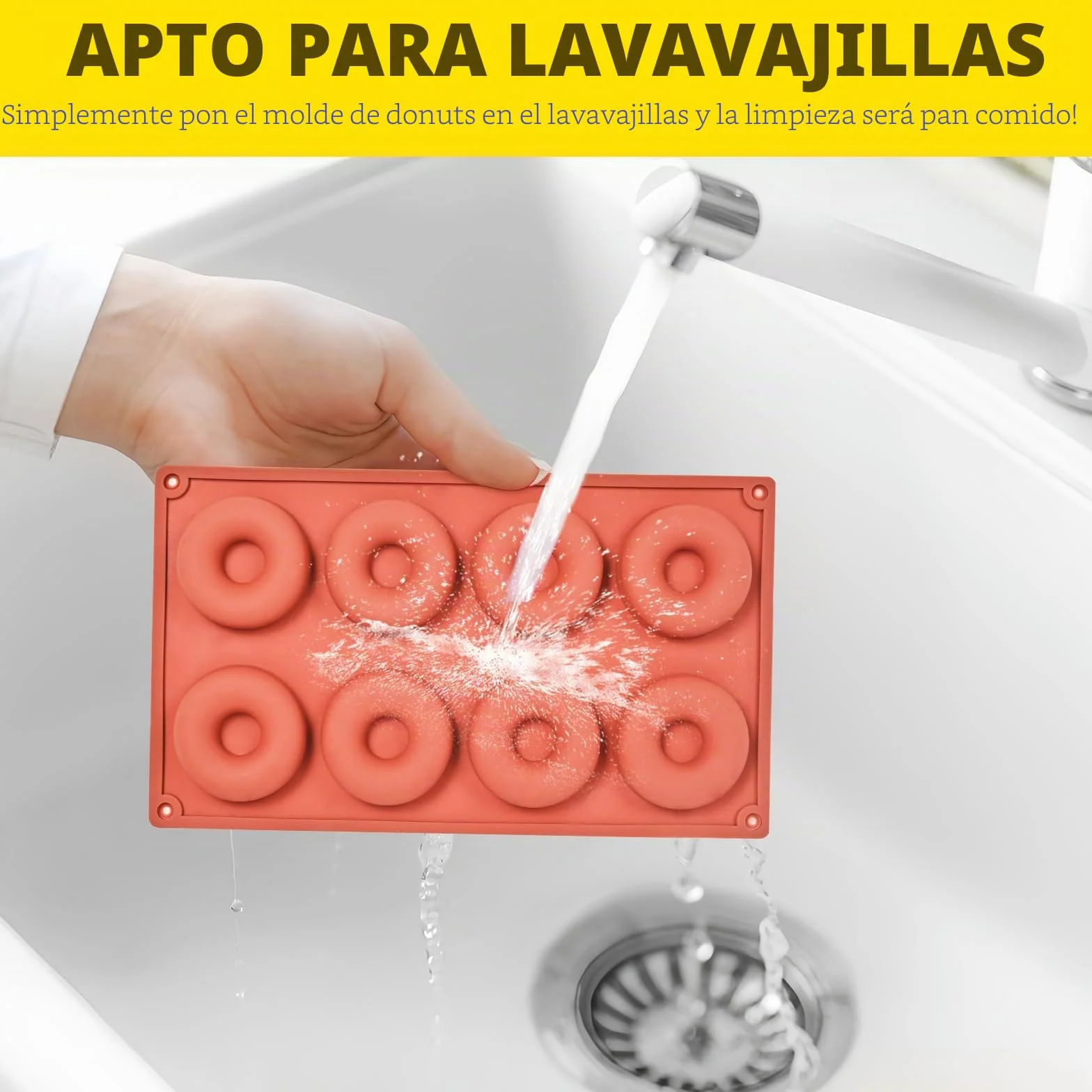 2 Moldes de Silicona para Donuts 8 Cavidades | Molde Reutilizable para Hornear Donas, Cupcakes, Pasteles, Galletas y Gelatina | Moldes para Repostería Casera Antiadherentes