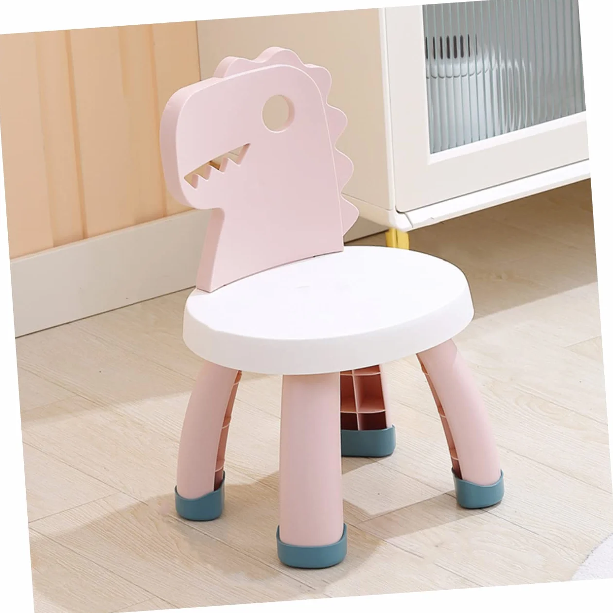 Silla Infantil Respaldo Anticaídas, Taburete para Niños Pequeños, Diseño de Dinosaurio, PP y PVC para Asiento Infantil