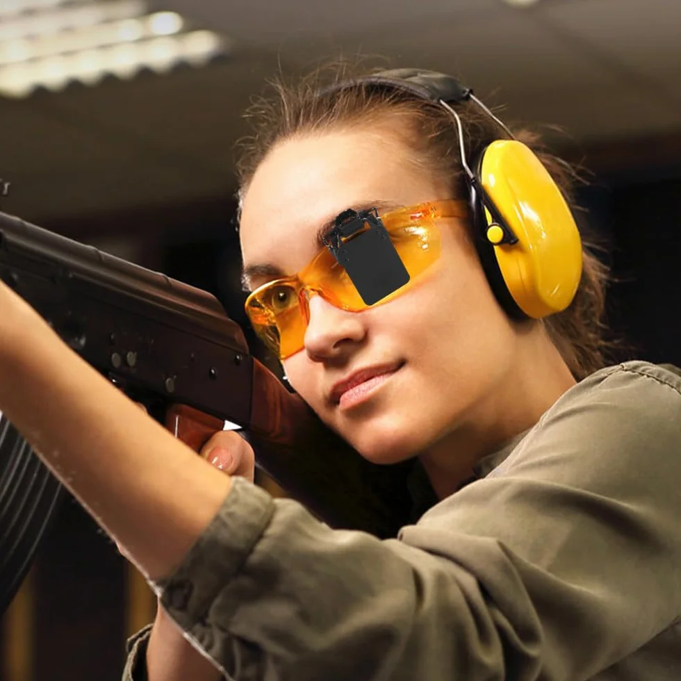 DONGKER Clip oclusor para gafas de tiro, 2 piezas de ángulo ajustable de 180° para gafas de tiro para entrenamiento deportivo